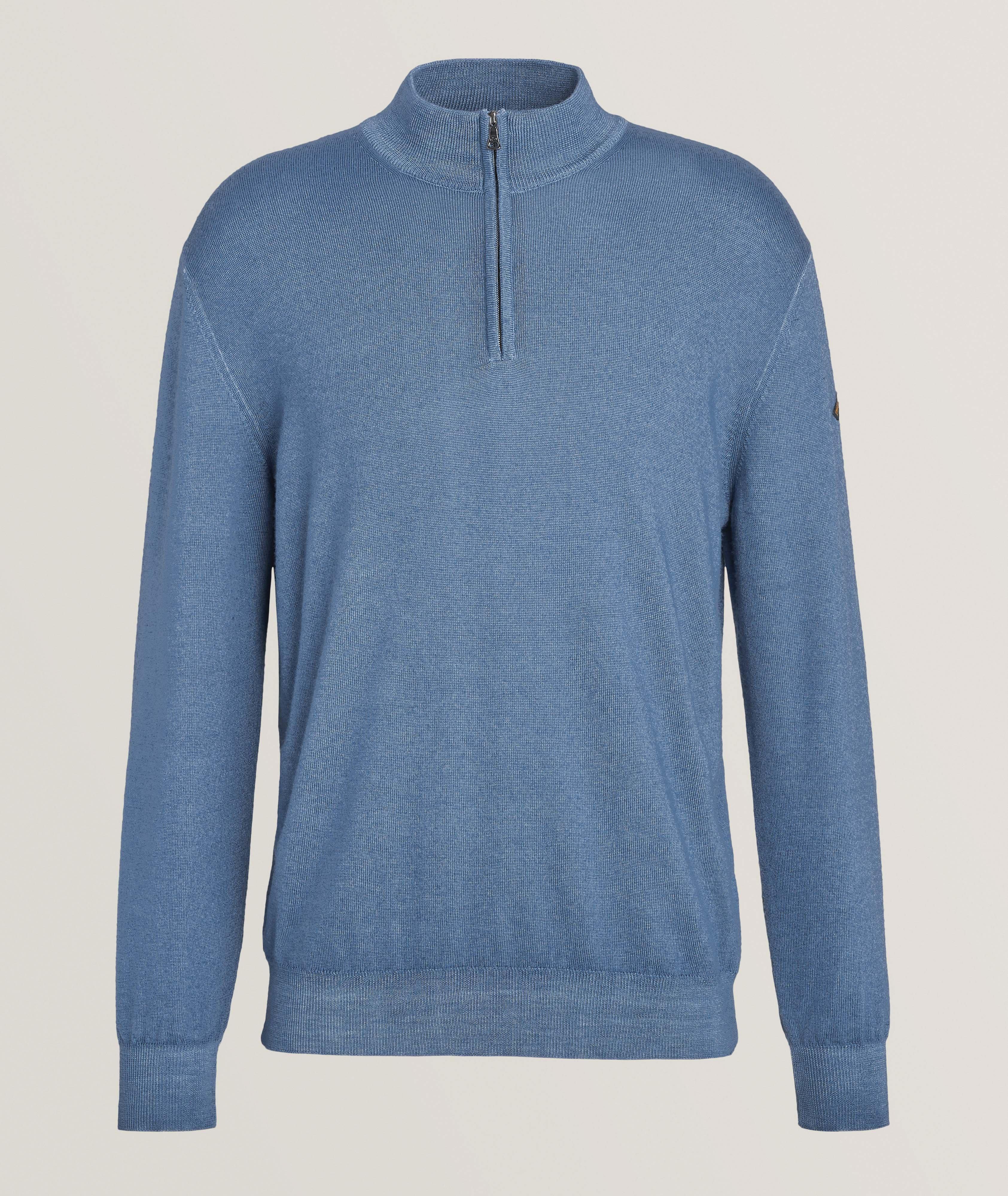 Quarter-Zip Wool Knit Sweater image 0