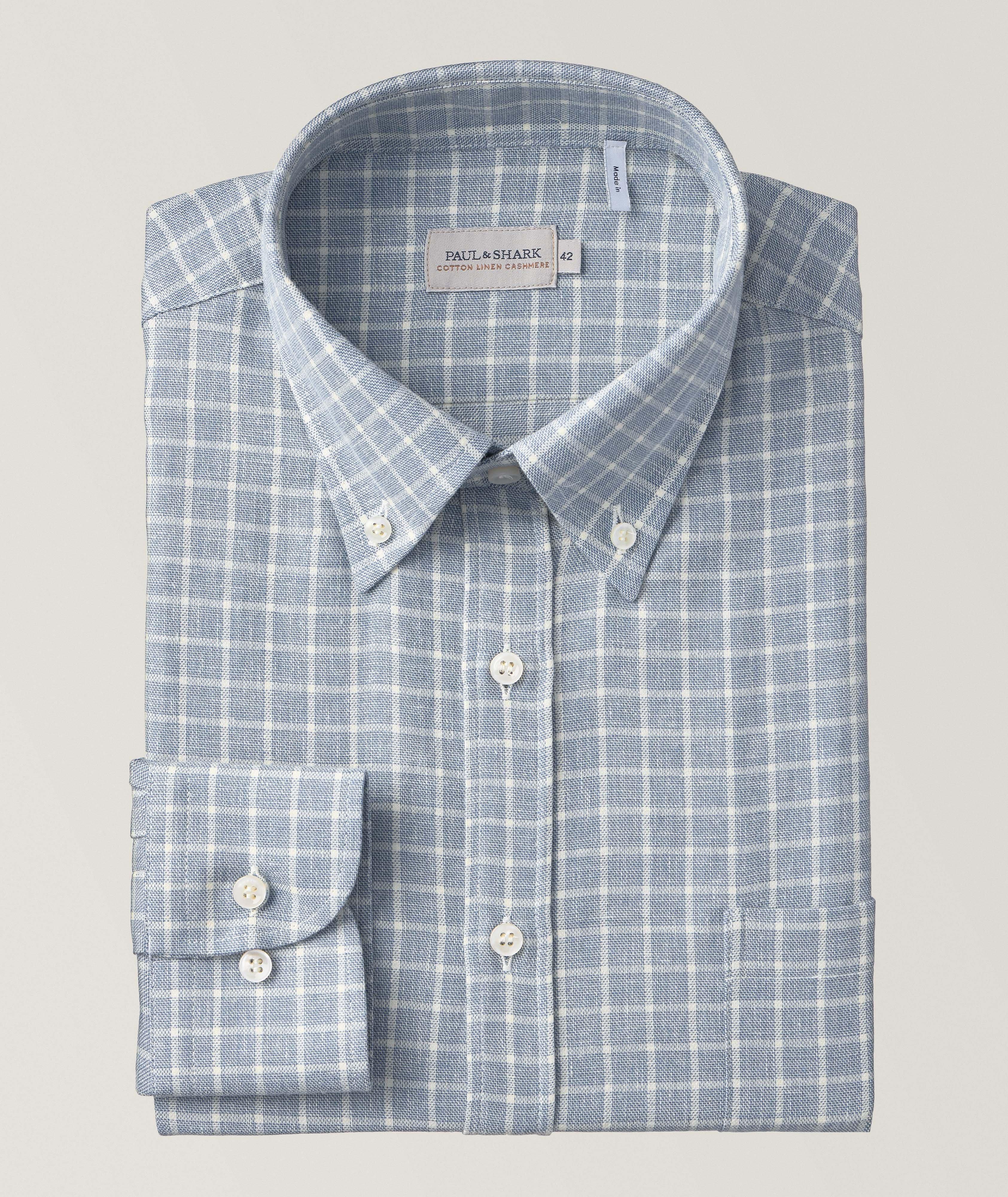 Check Cotton-Blend Sport Shirt  image 0