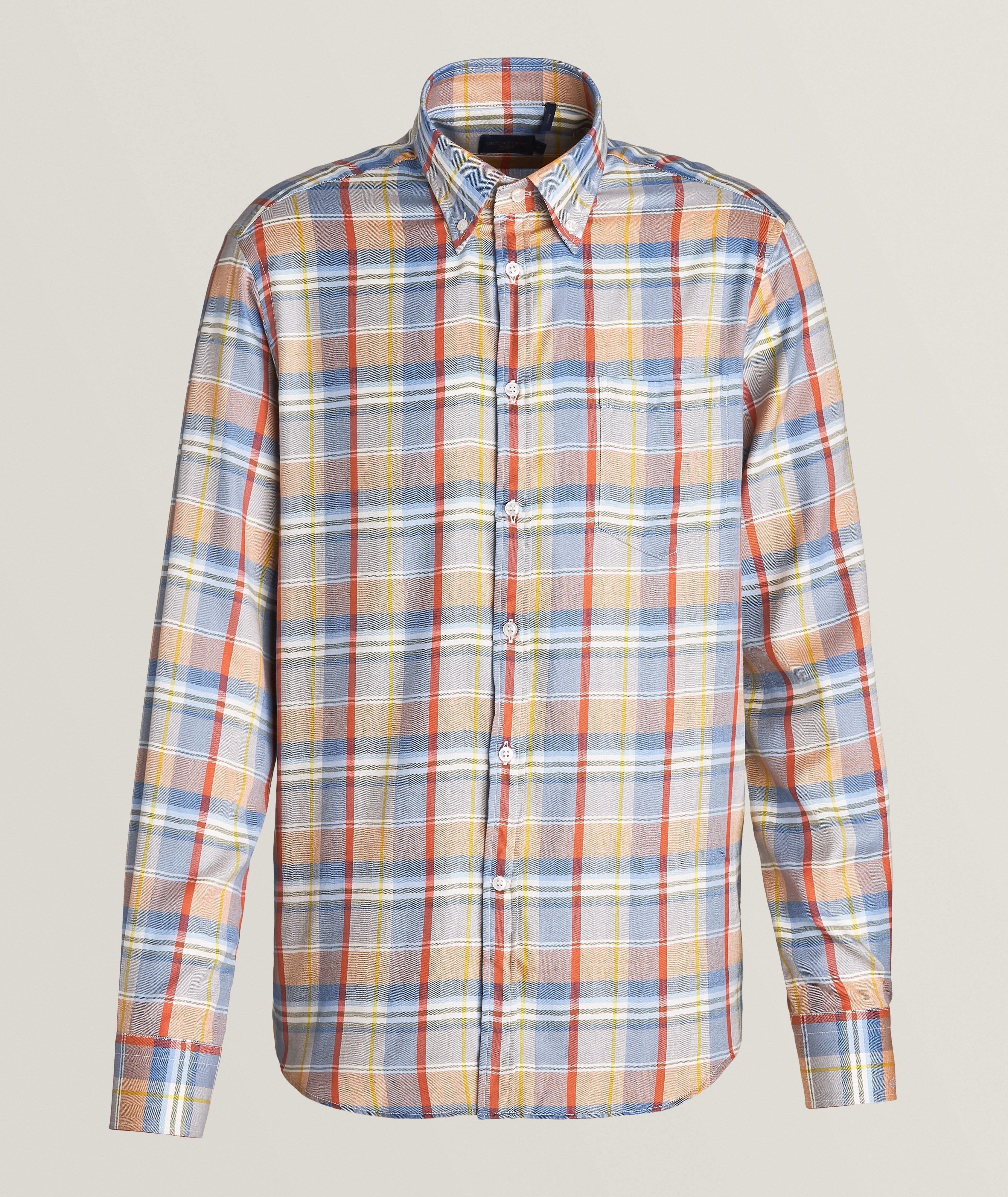 Paul & Shark Cotton-Lyocell Blend Check Shirt