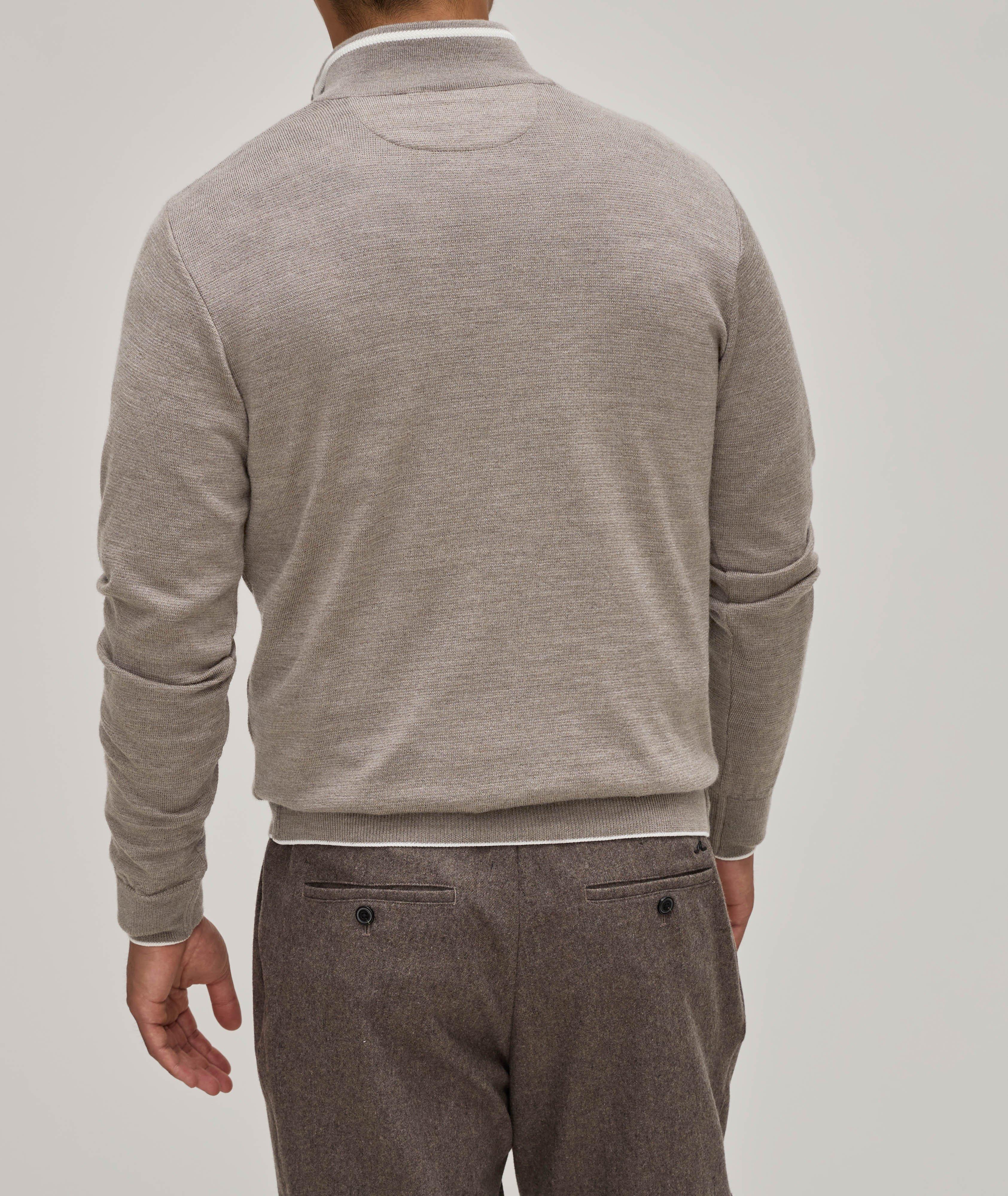 Virgin Wool Quarter-Zip Sweater  image 2