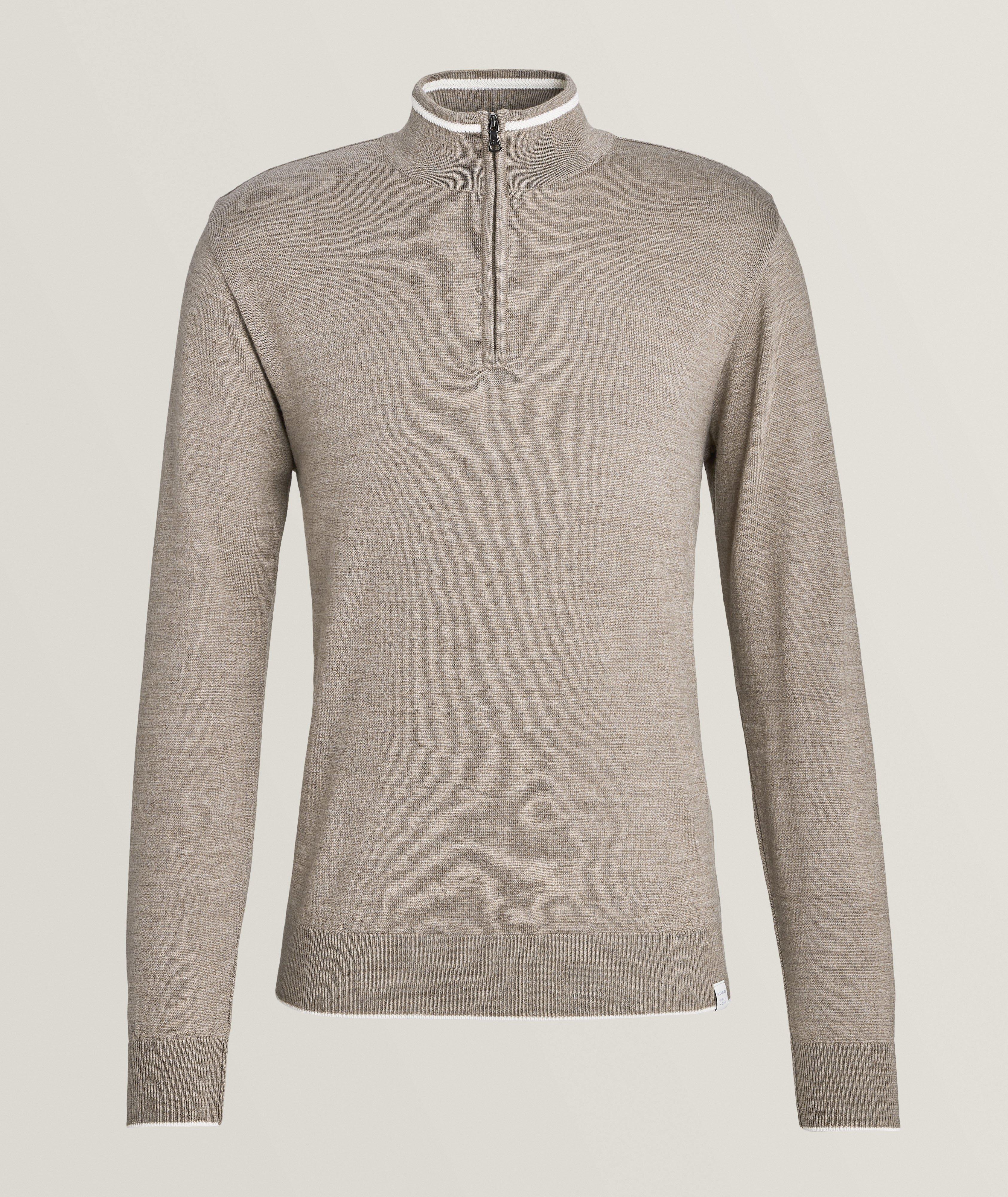 Virgin Wool Quarter-Zip Sweater  image 0