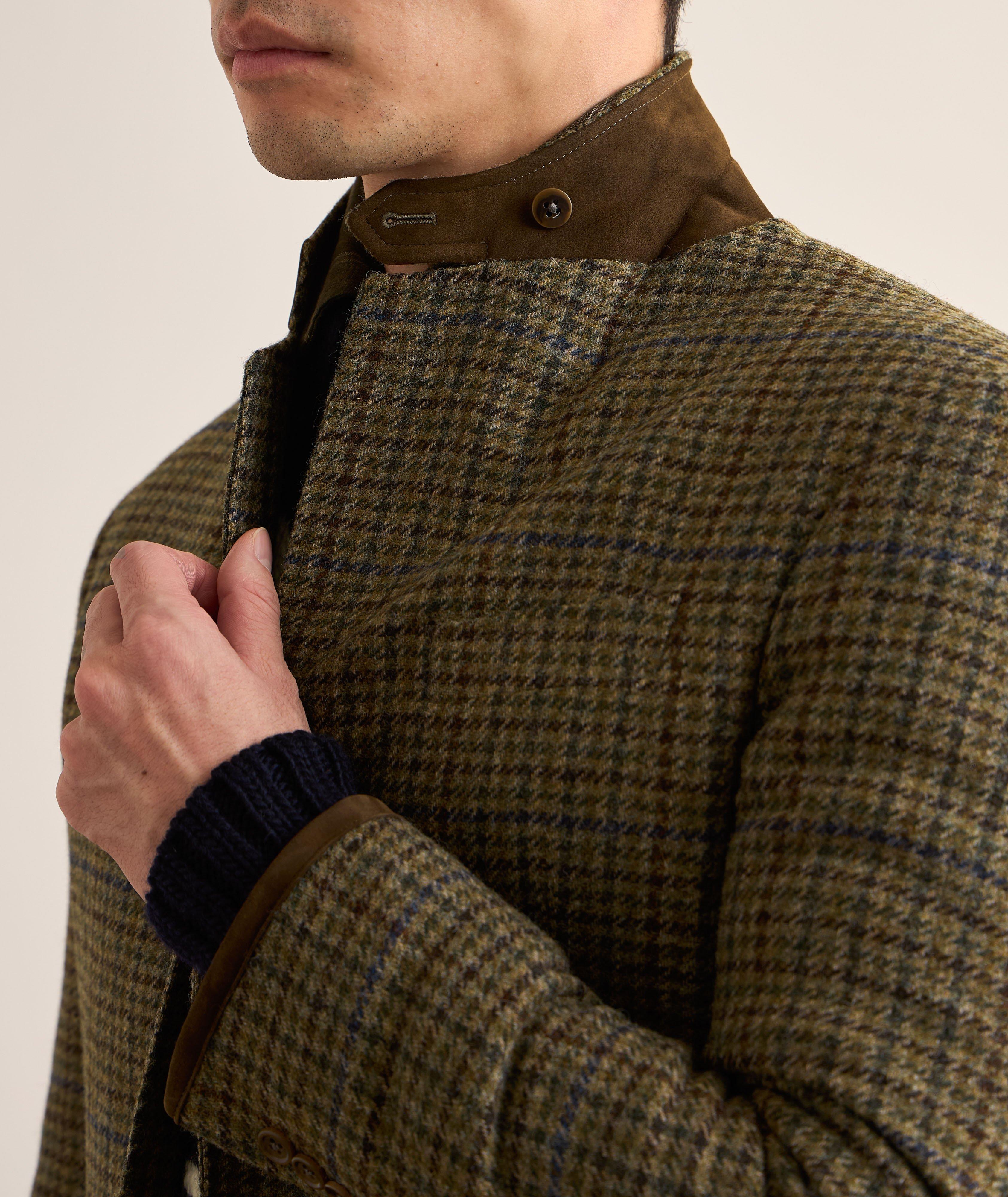 Elbow-Patch Houndstooth Wool Sport Jacket  image 3