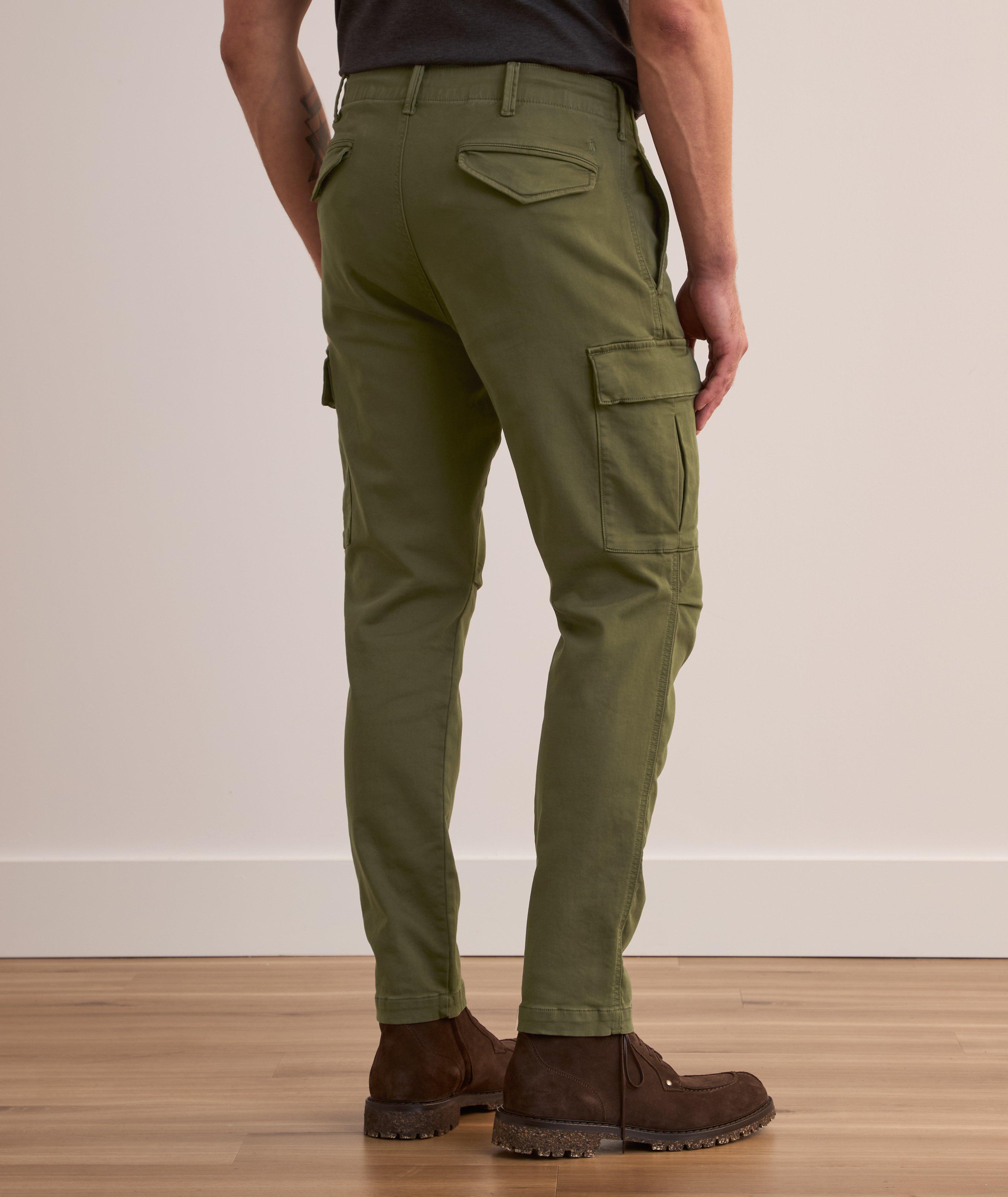 Pantalon cargo en coton extensible image 3