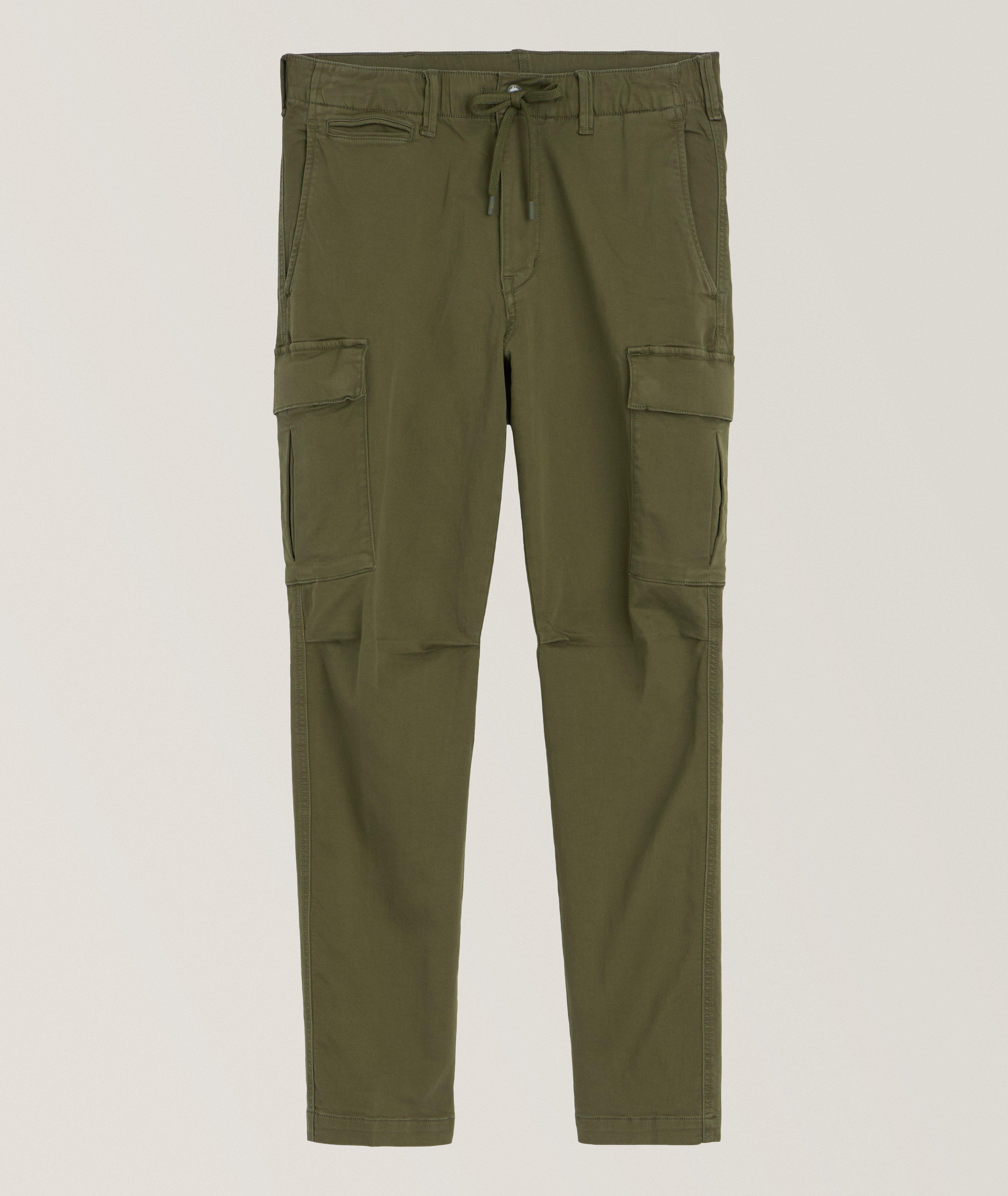 Pantalon cargo en coton extensible image 0