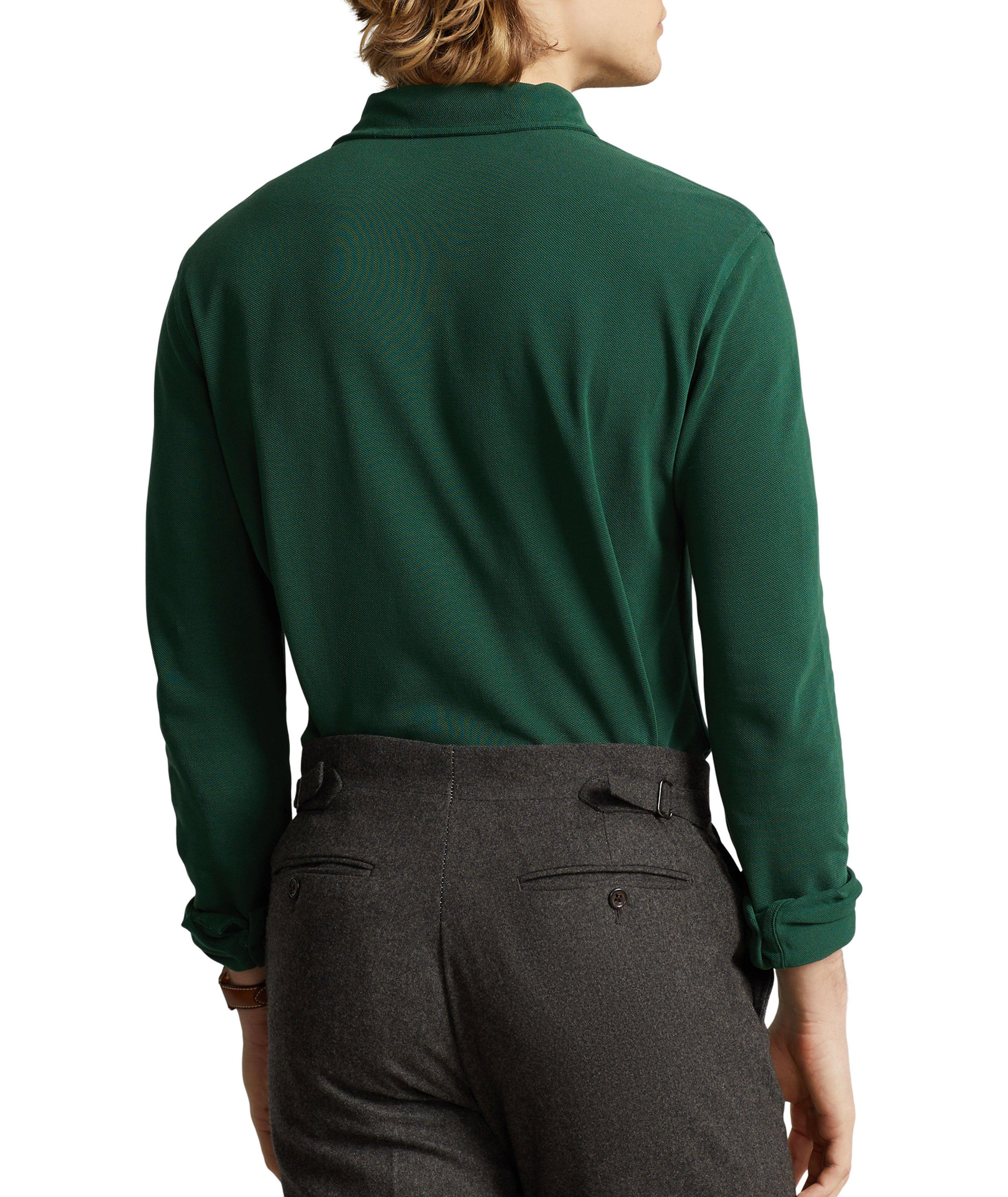 Cotton Long-Sleeve Polo image 2