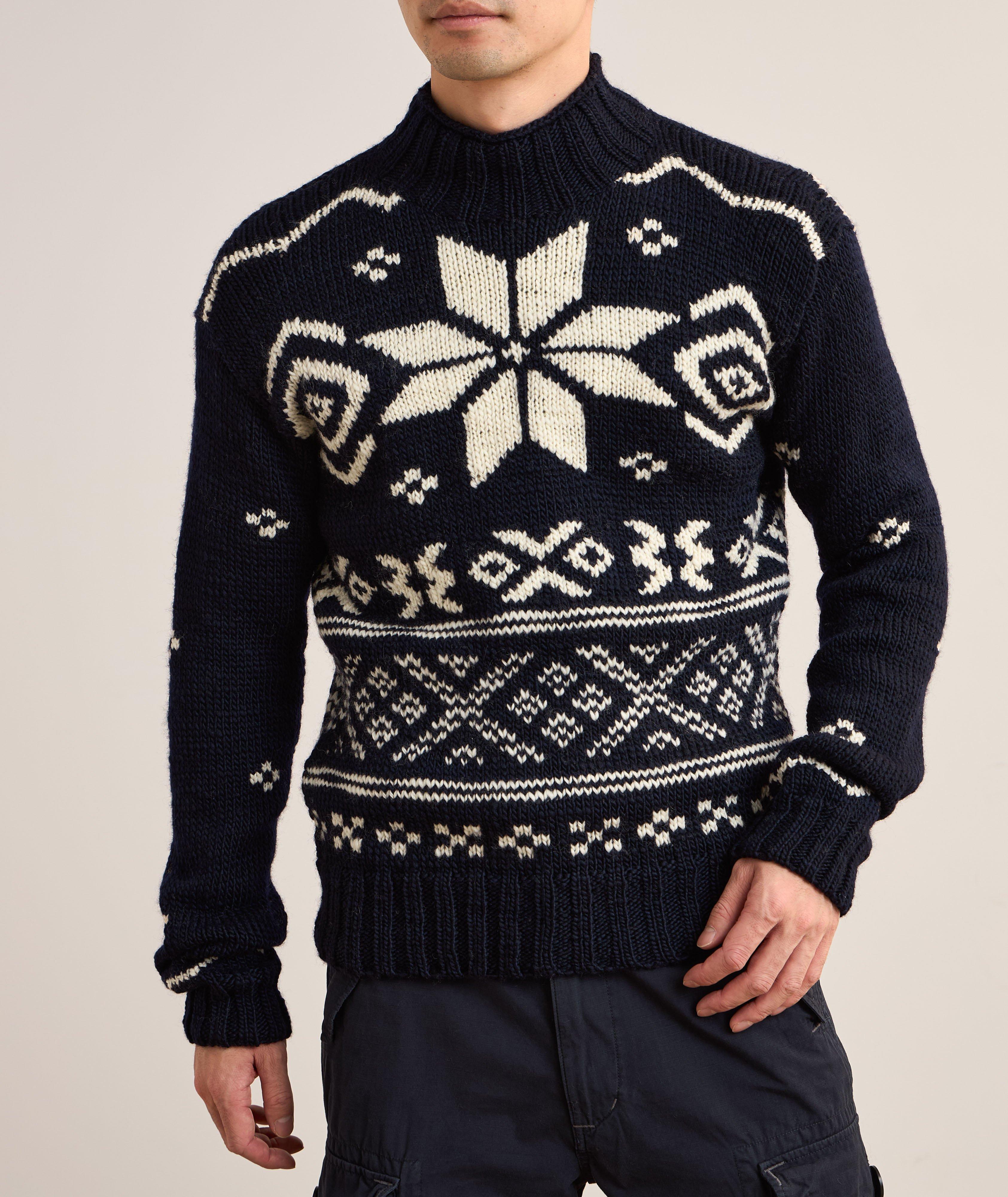 Wool Fair Isle Holiday Rollneck Sweater image 1