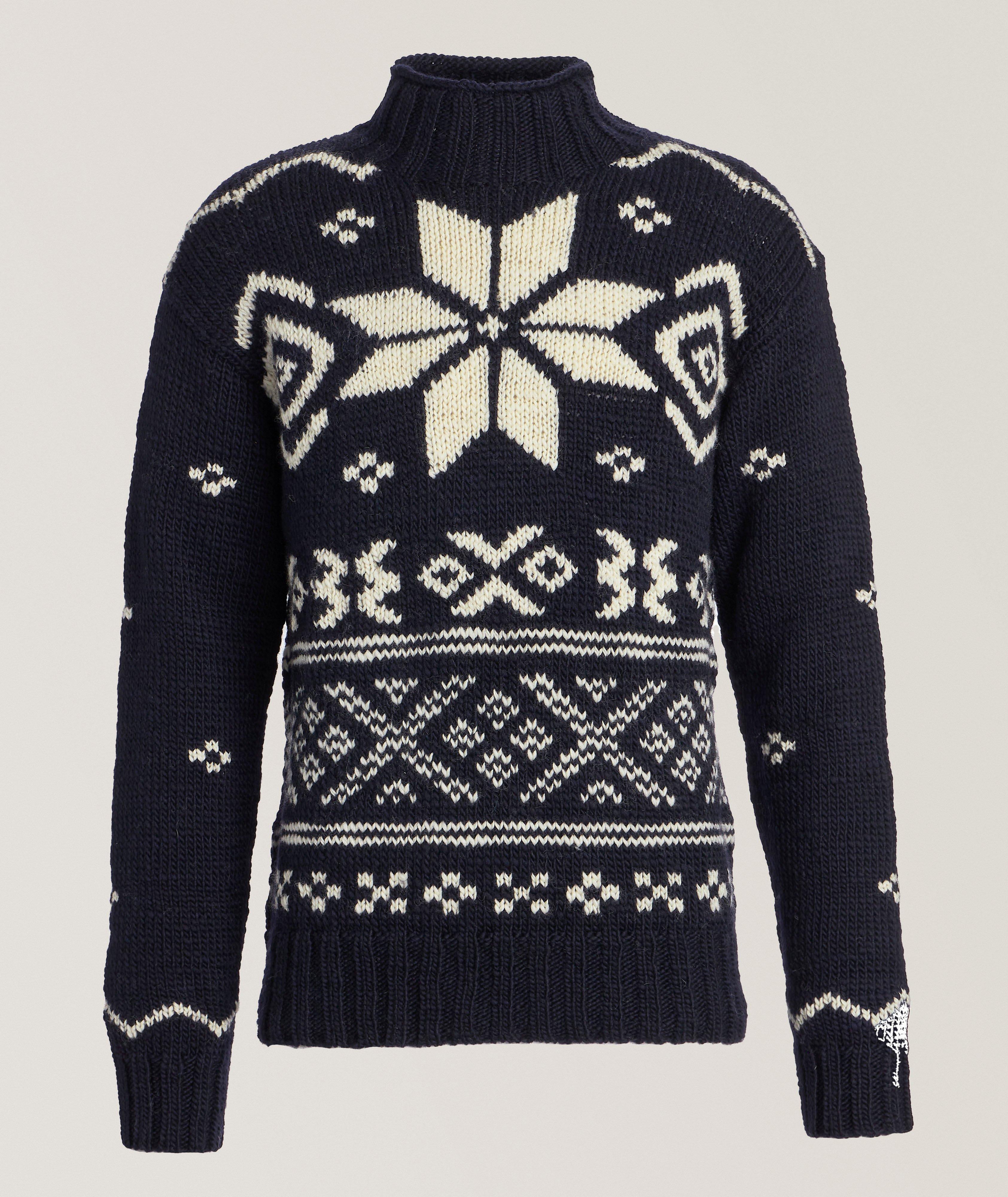 Wool Fair Isle Holiday Rollneck Sweater image 0