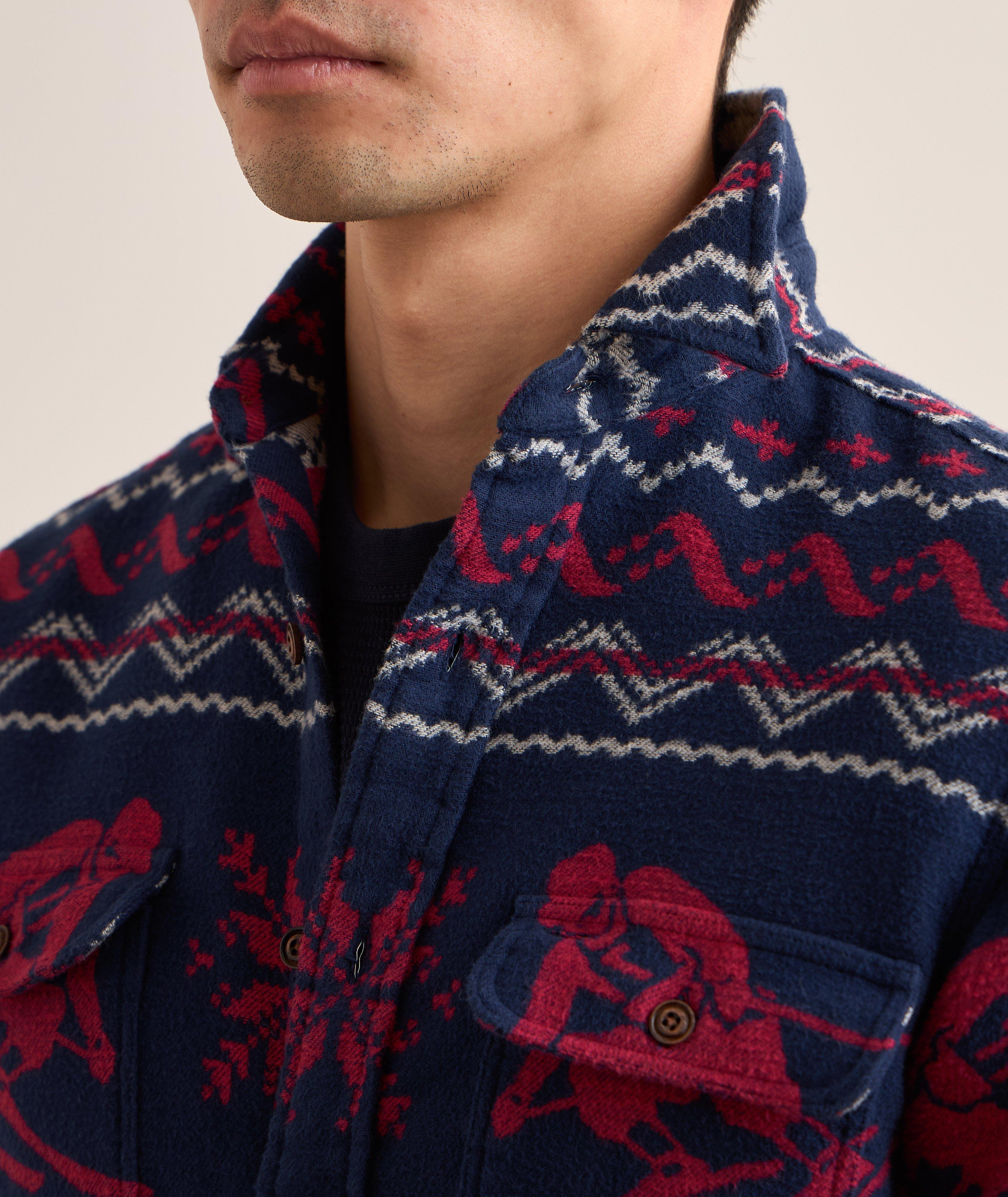 Fair Isle Ski Cotton Overshirt  image 3