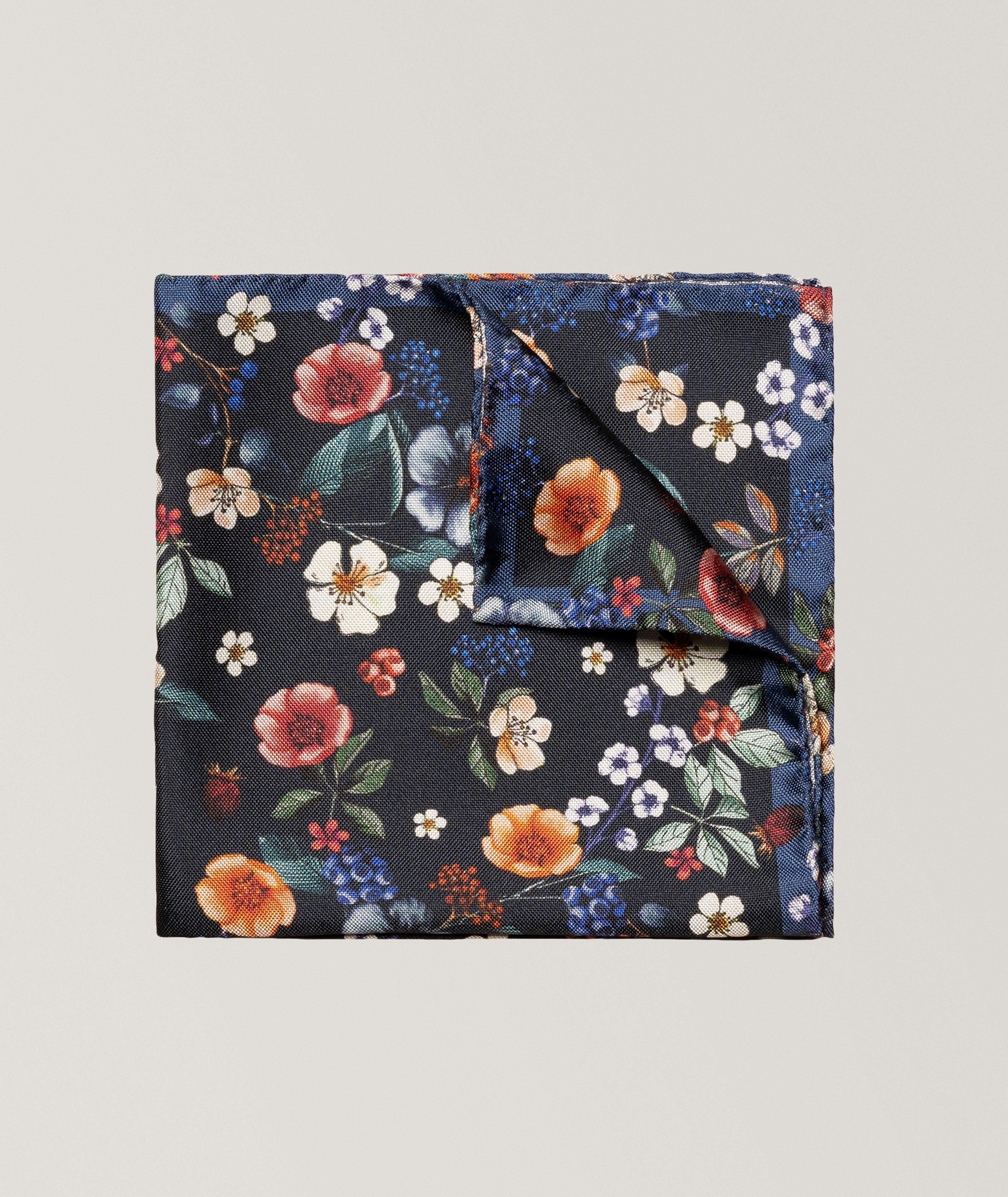 Floral Silk Pocket Square image 0