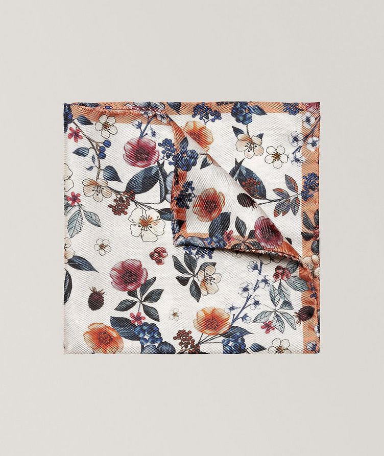 Floral Silk Twill Pocket Square image 0