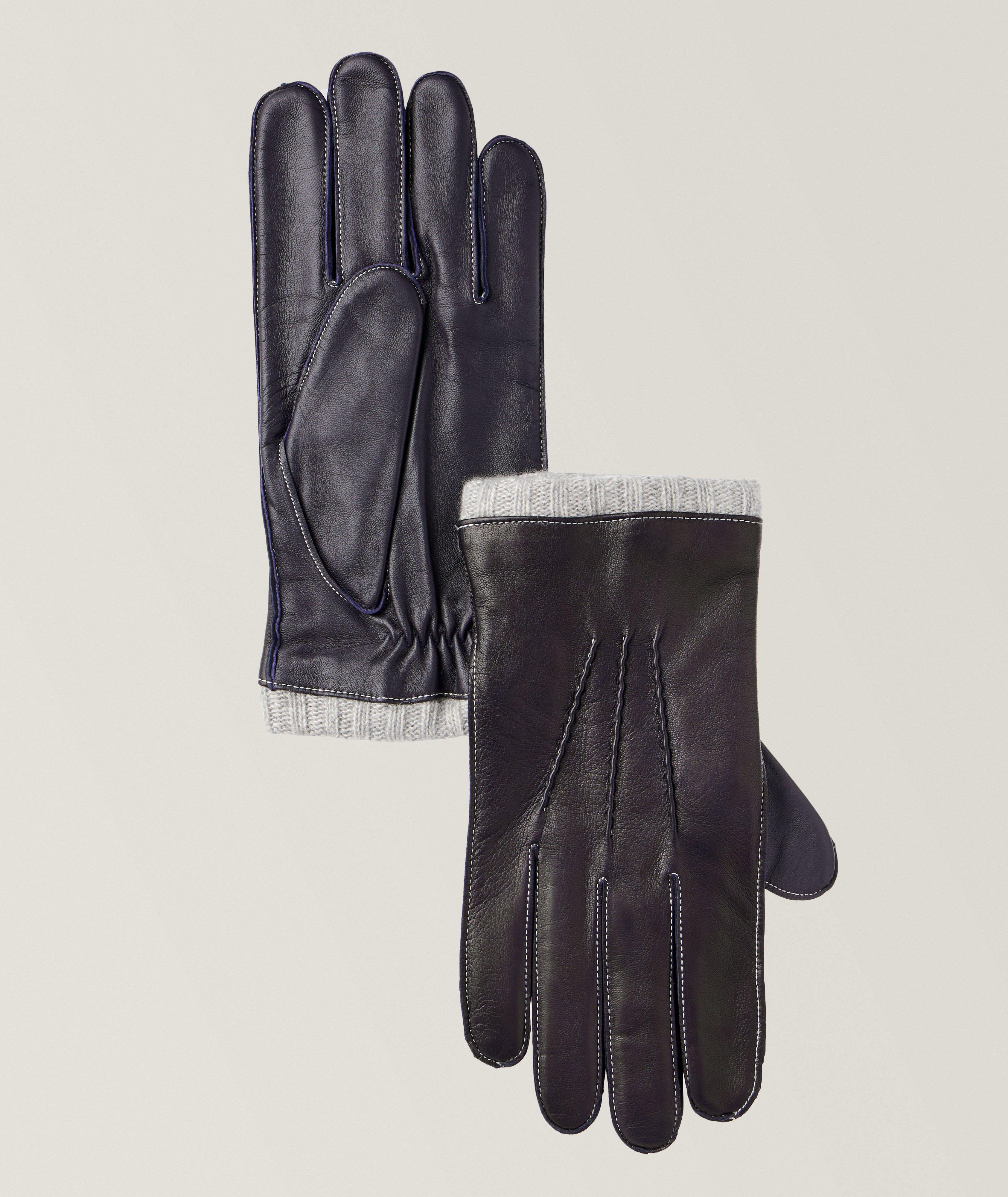 Gants en cuir nappa et en cachemire image 0