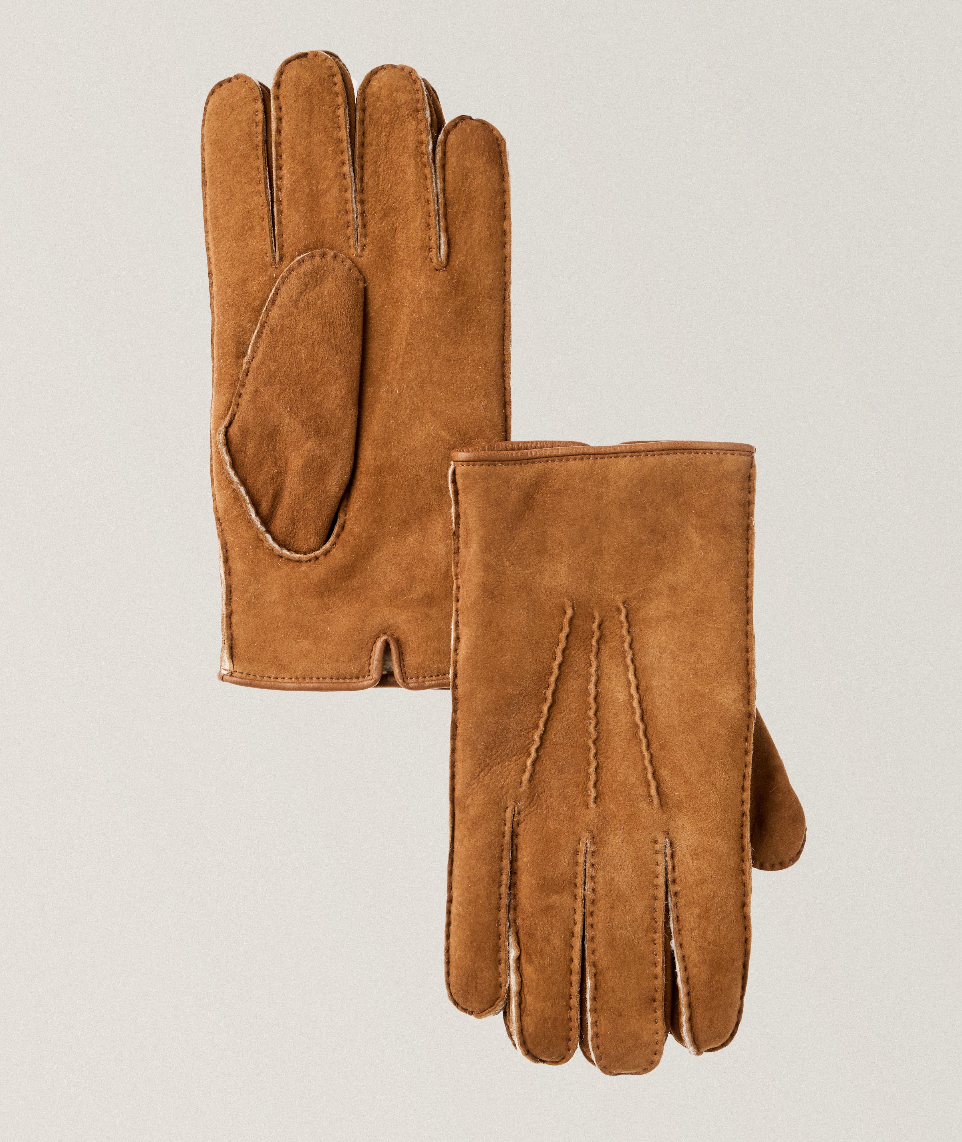 Handsewn Leather-Merino Shearling Gloves image 0