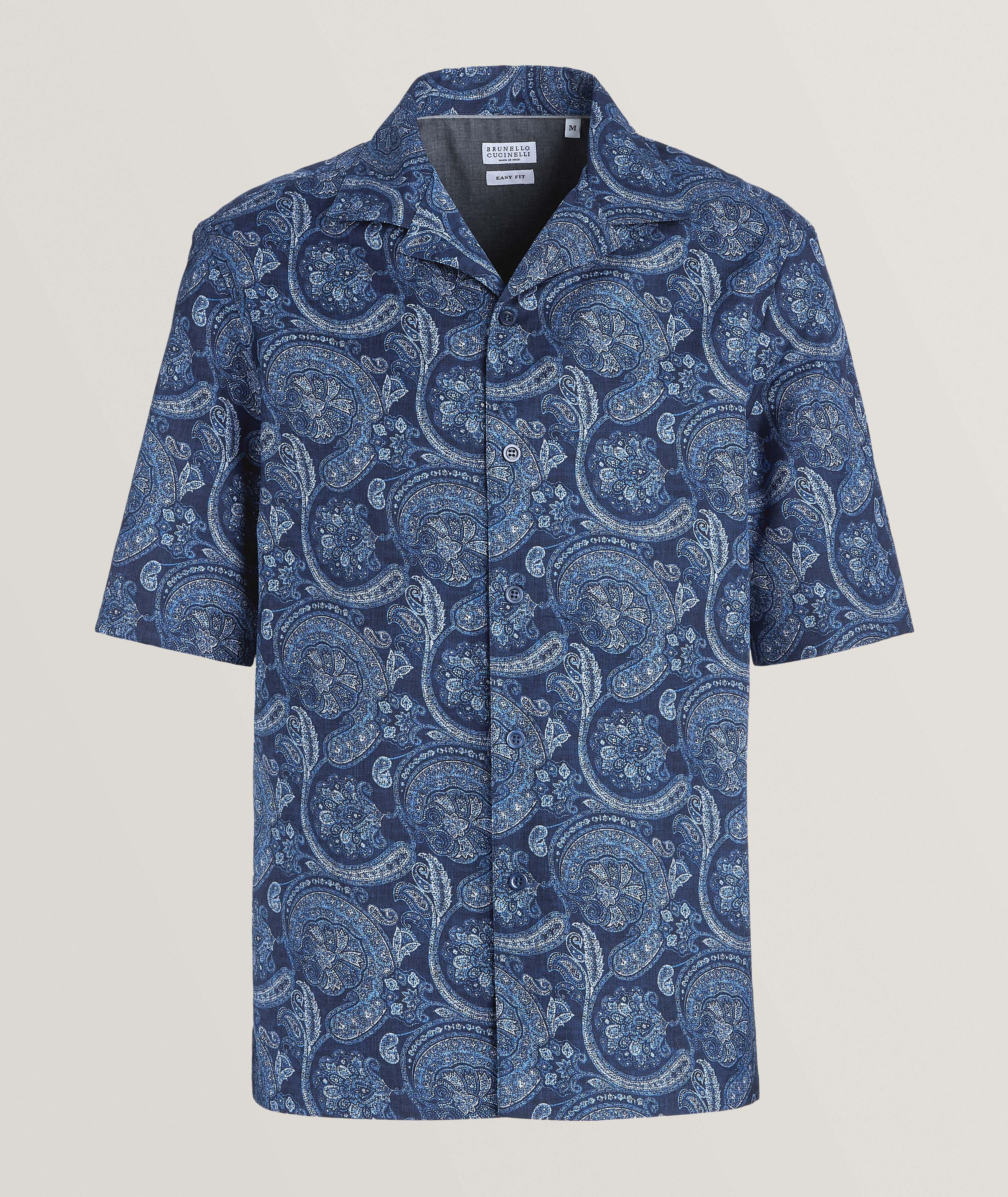 Paisley Cotton Camp Shirt  image 0