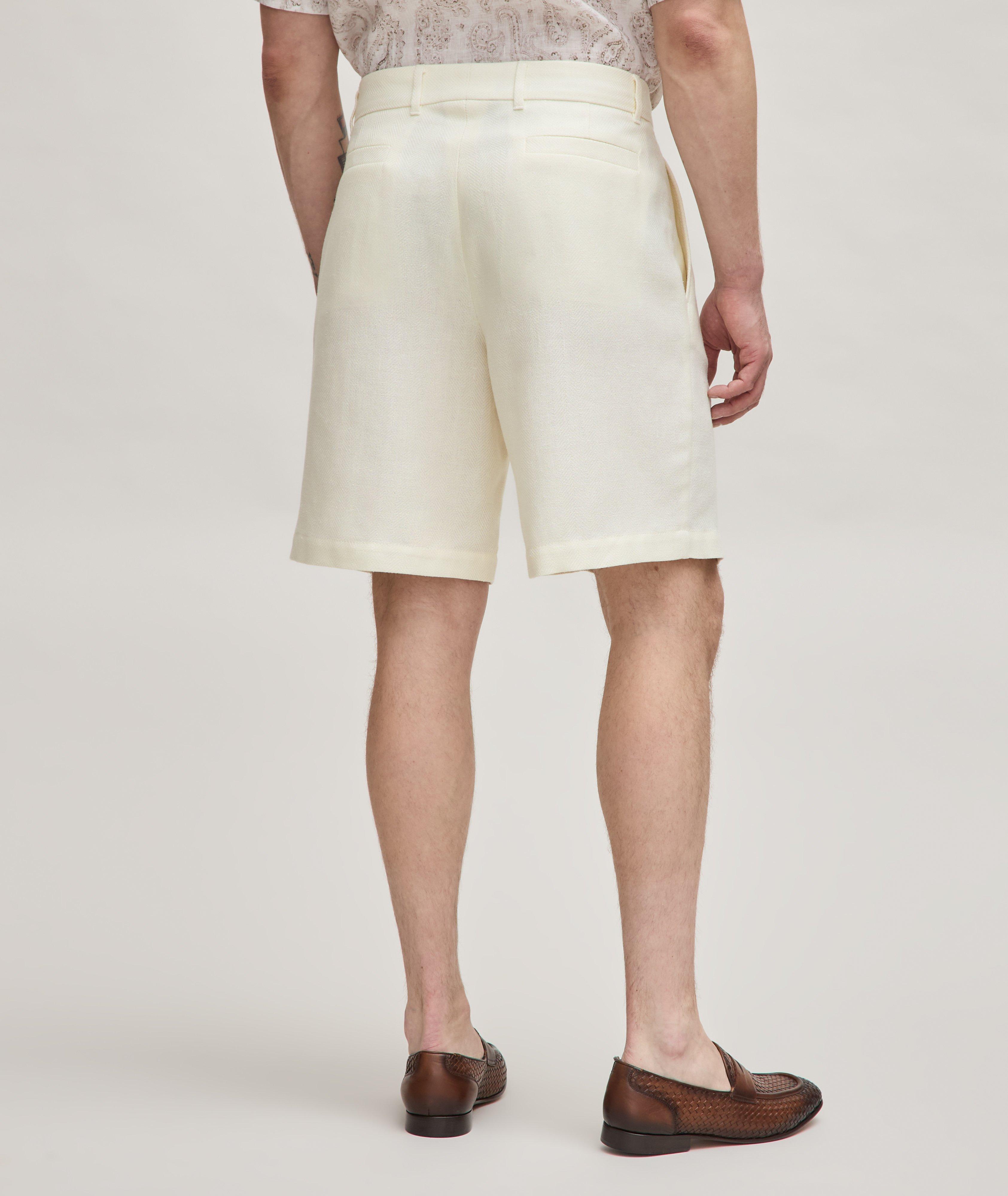 Herringbone Textured Bermuda Shorts  image 2