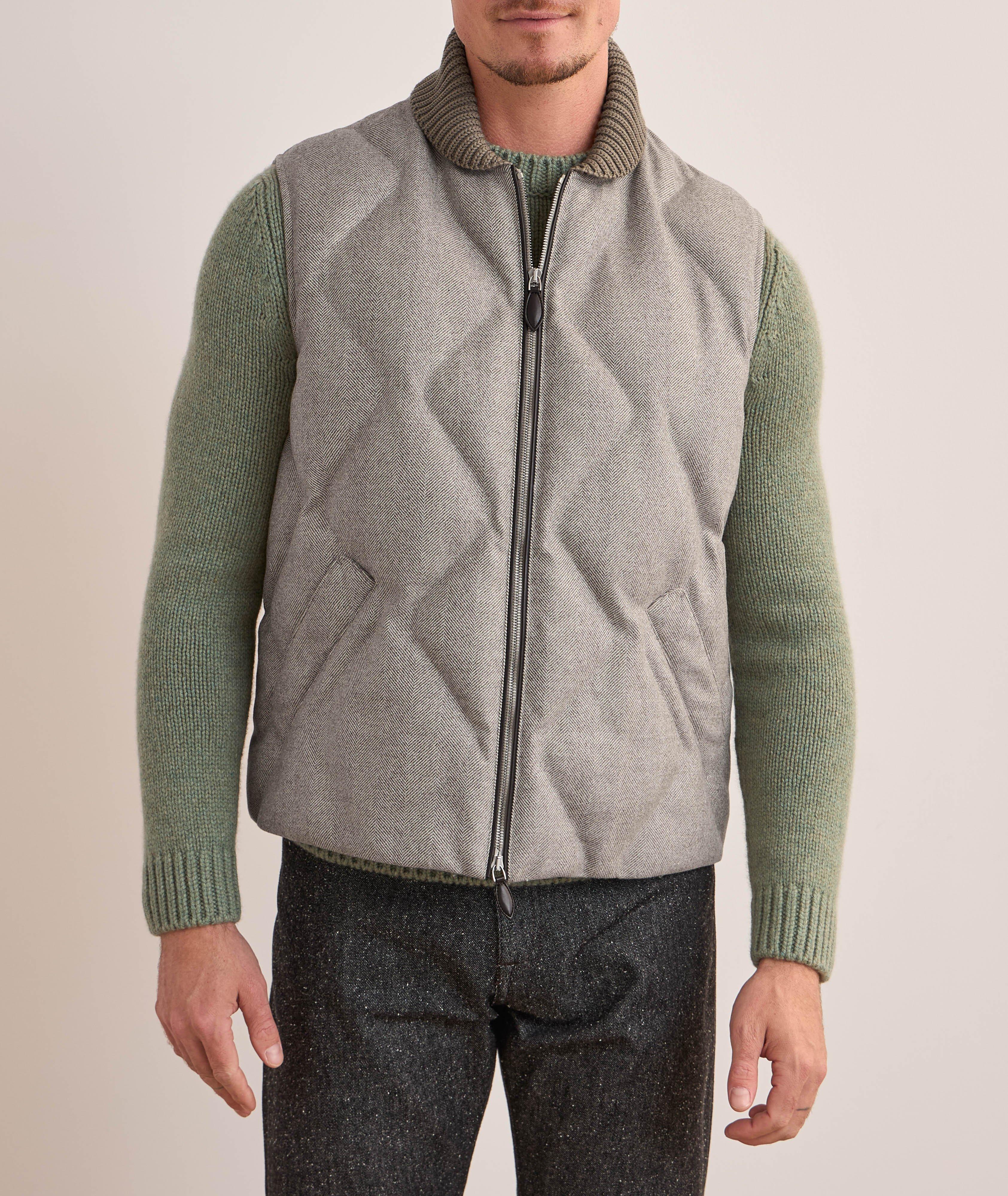 Herringbone Quilted Puffer Vest image 1