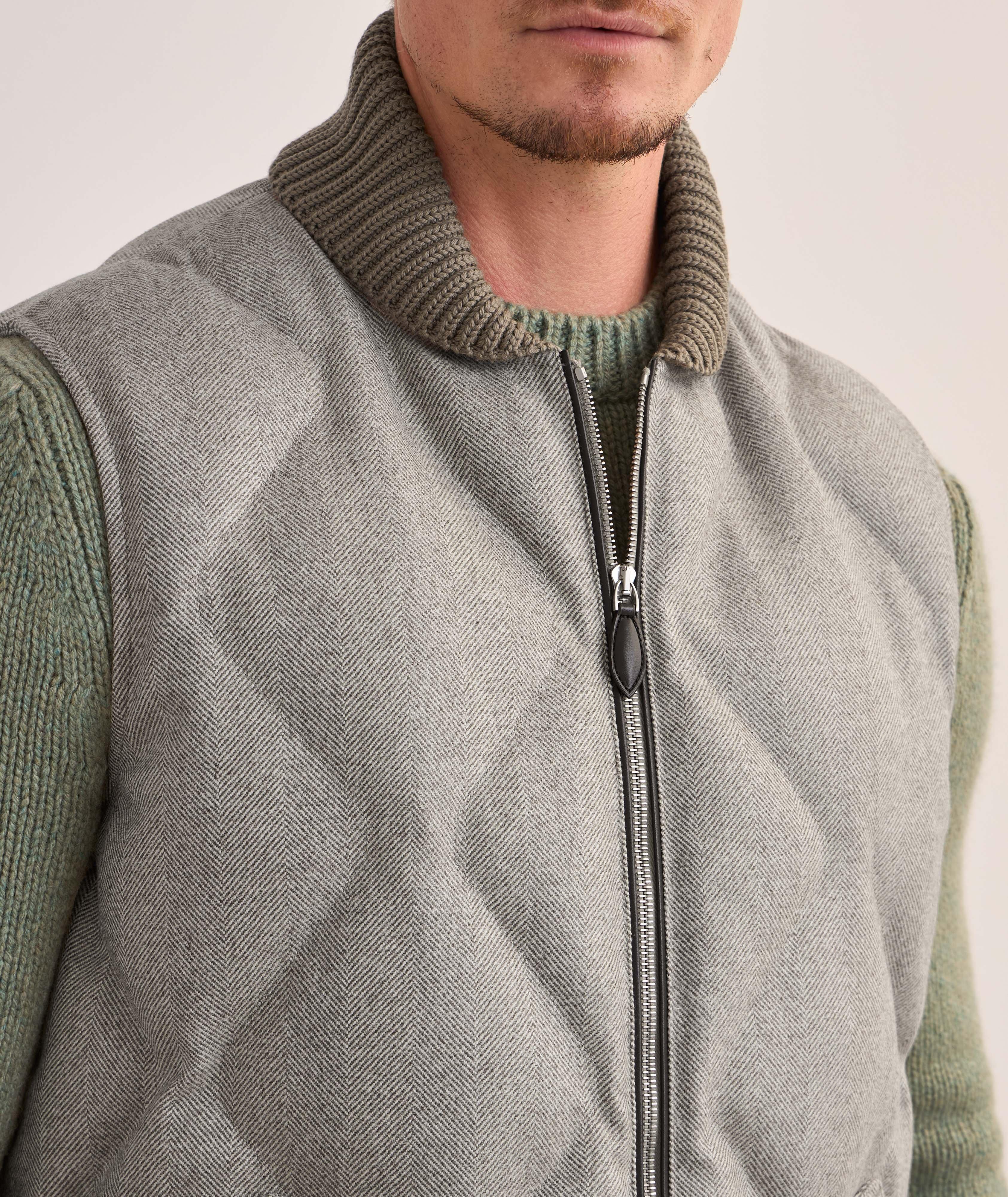 Herringbone Quilted Puffer Vest image 3