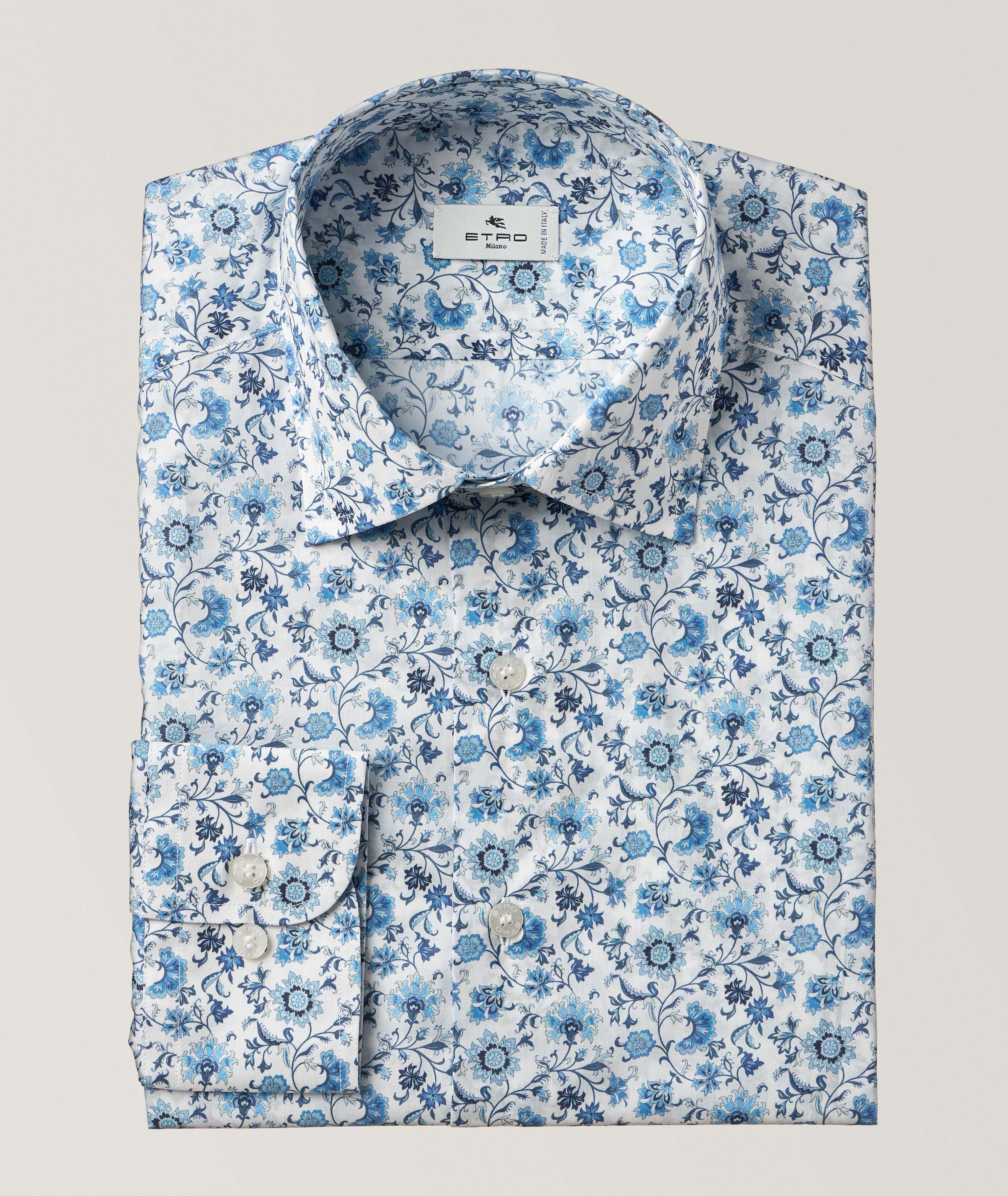 Chemise décontractée en coton à motif floral image 0