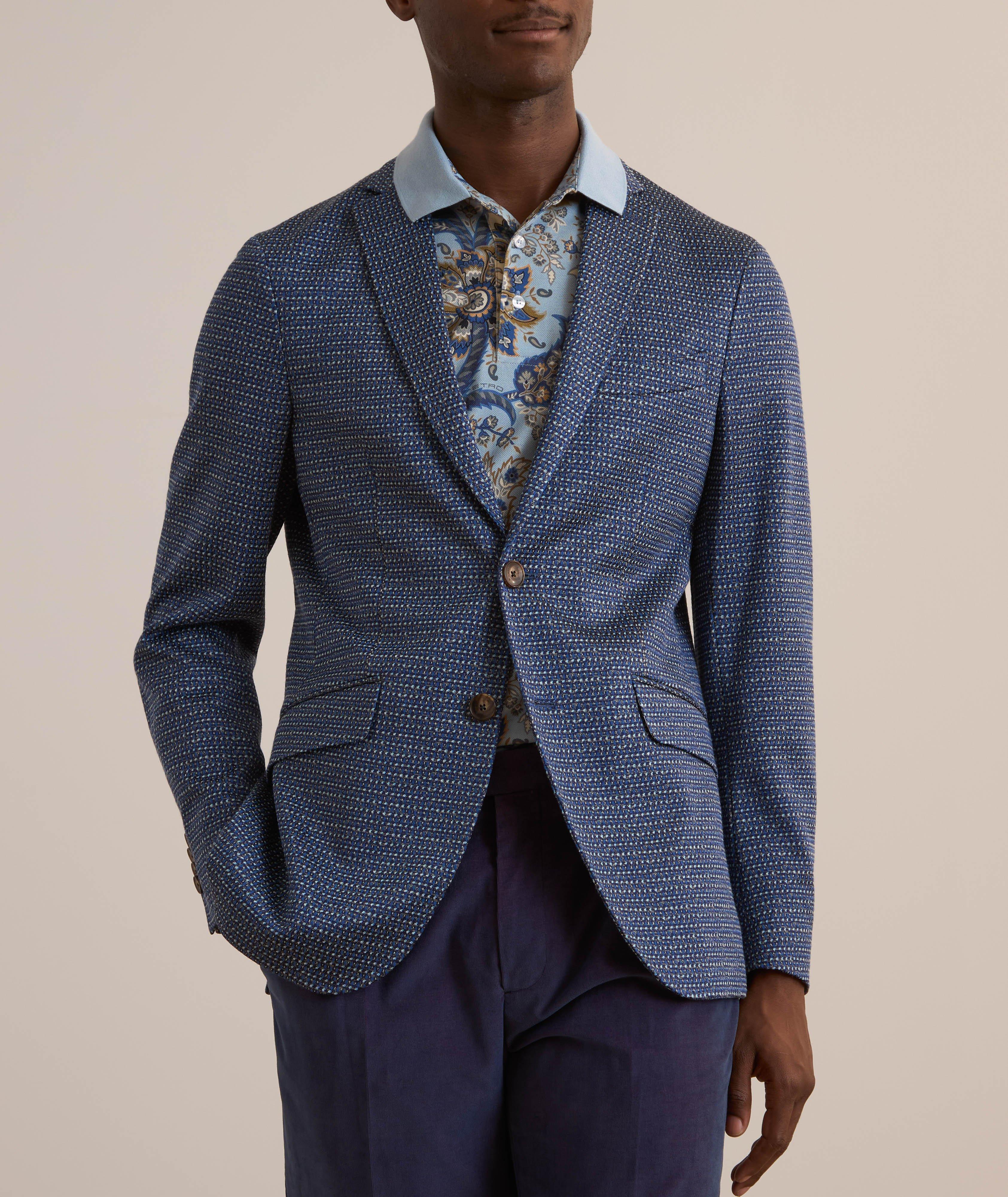 Textured Neat Stretch-Wool Sport Jacket  image 1