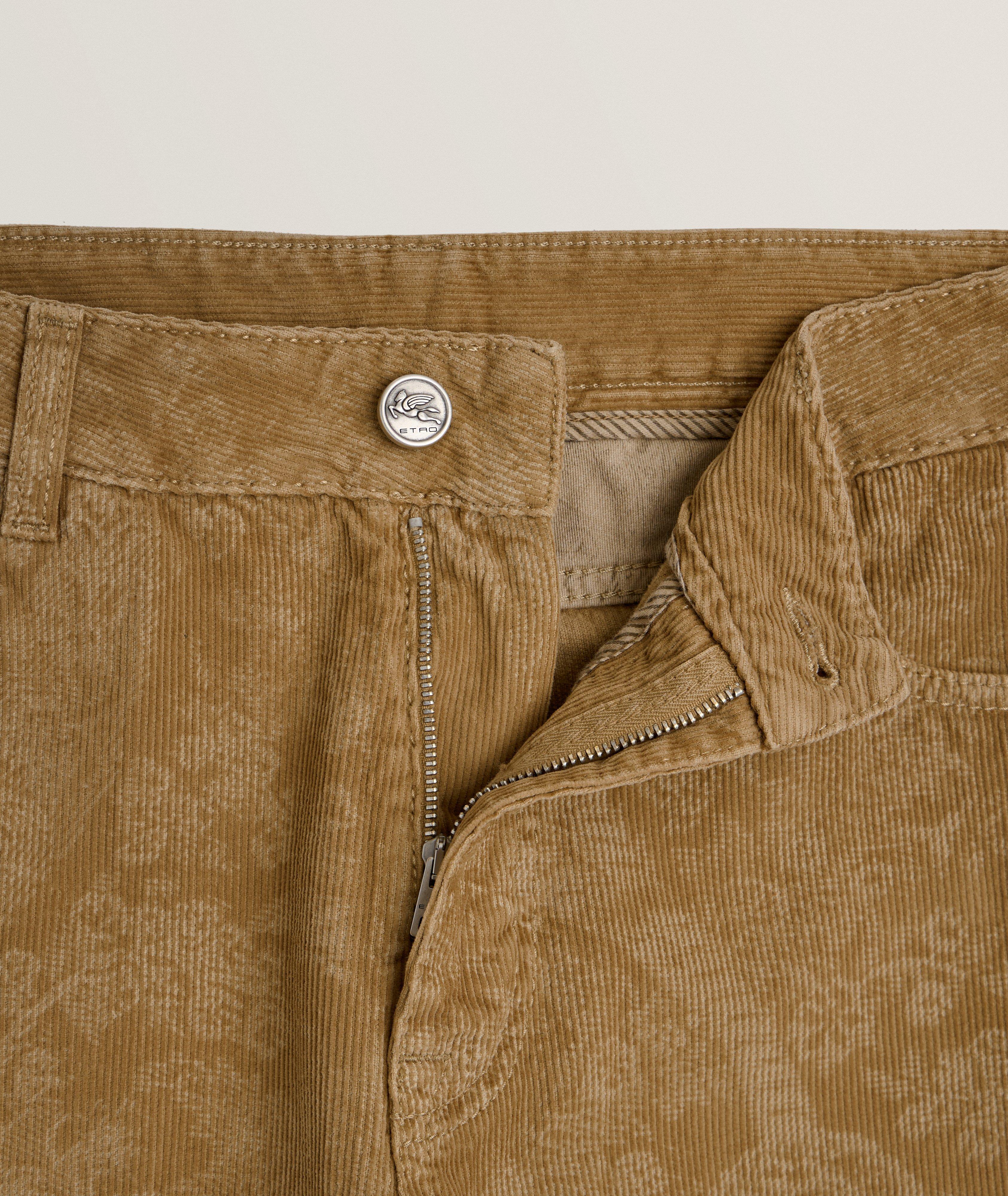 Corduroy Paisley  Jacquard Denim Jeans image 5