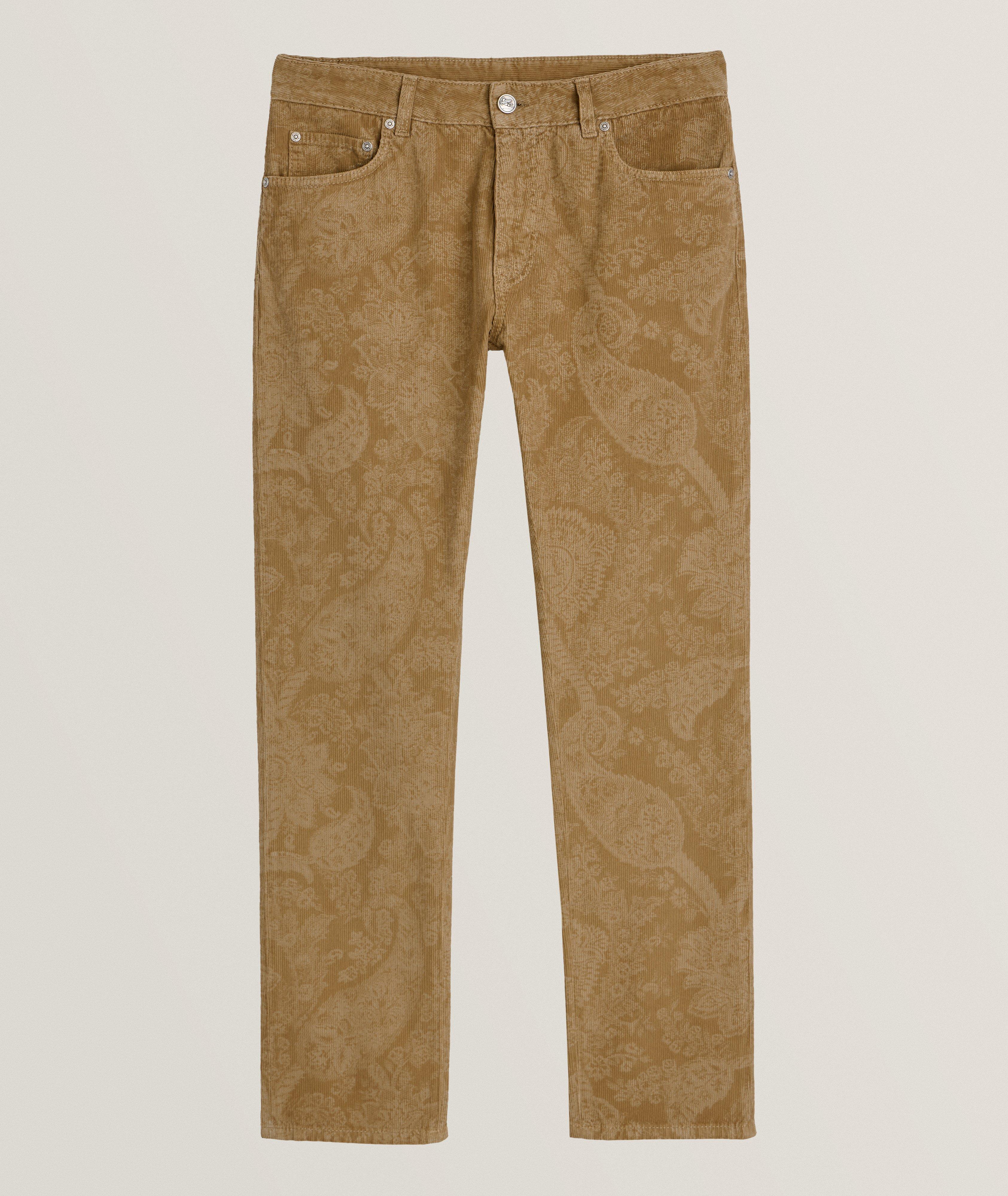 Corduroy Paisley  Jacquard Denim Jeans image 0