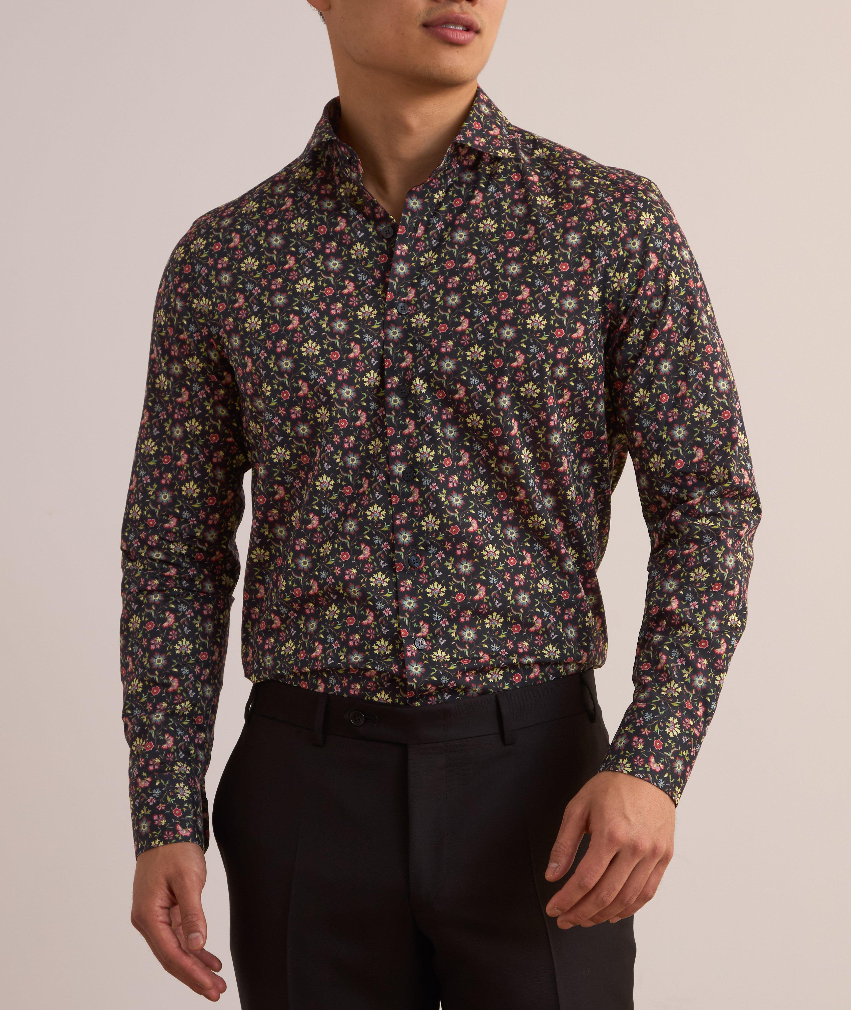 Chemise décontractée en coton à motif floral image 1