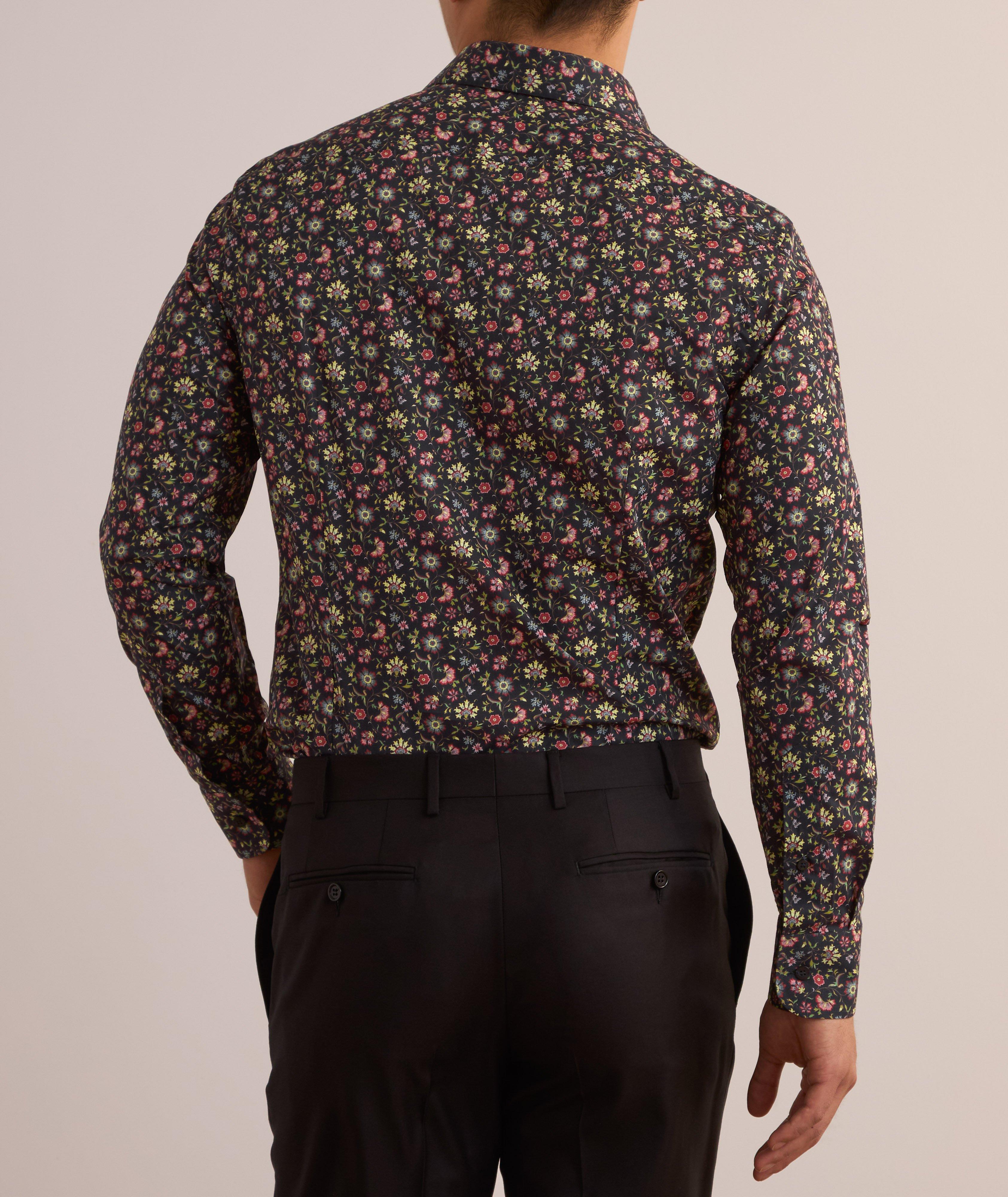 Chemise décontractée en coton à motif floral image 2