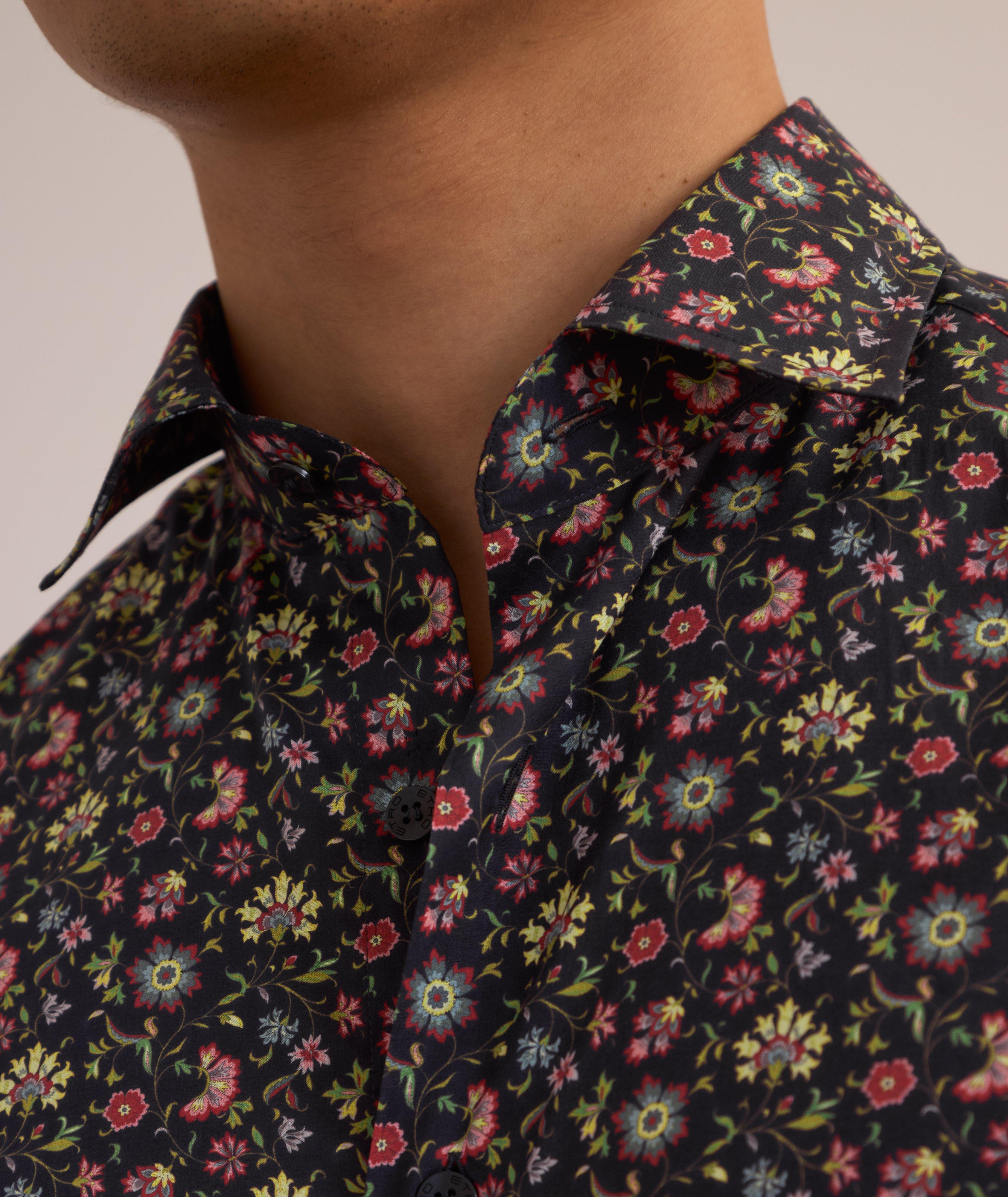 Chemise décontractée en coton à motif floral image 3