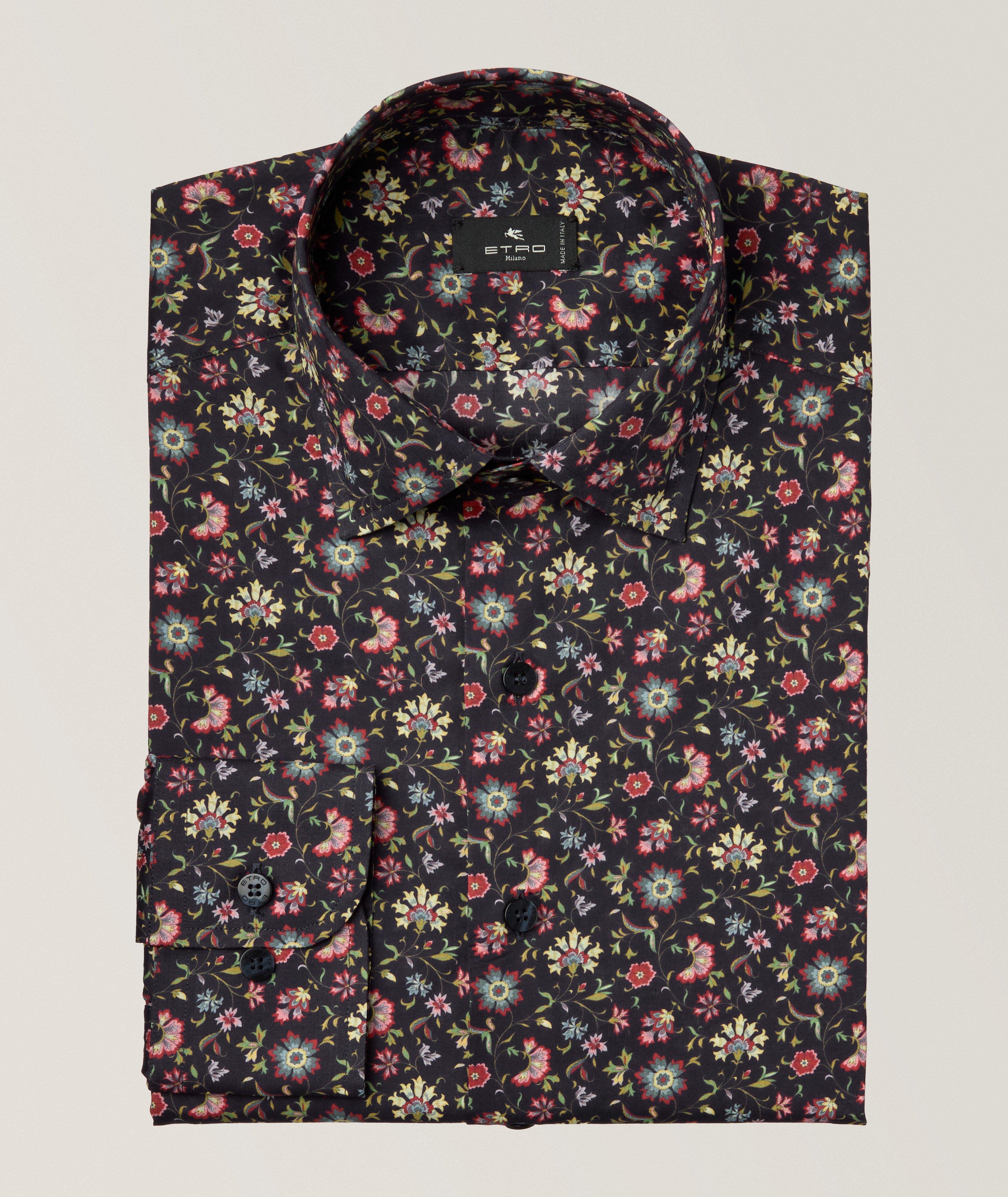 Chemise décontractée en coton à motif floral image 0