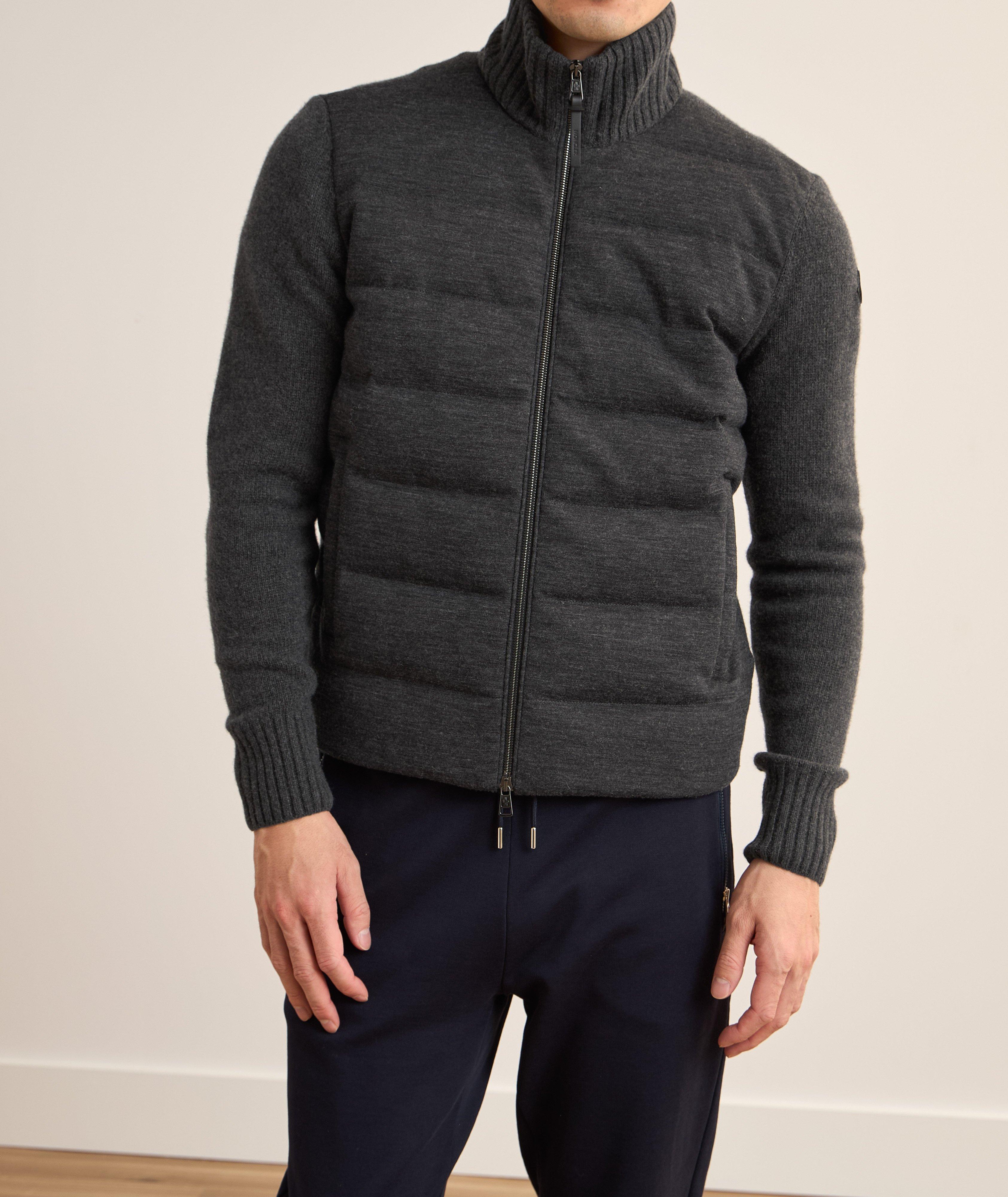 Blouson-pull en lainage et en duvet image 1