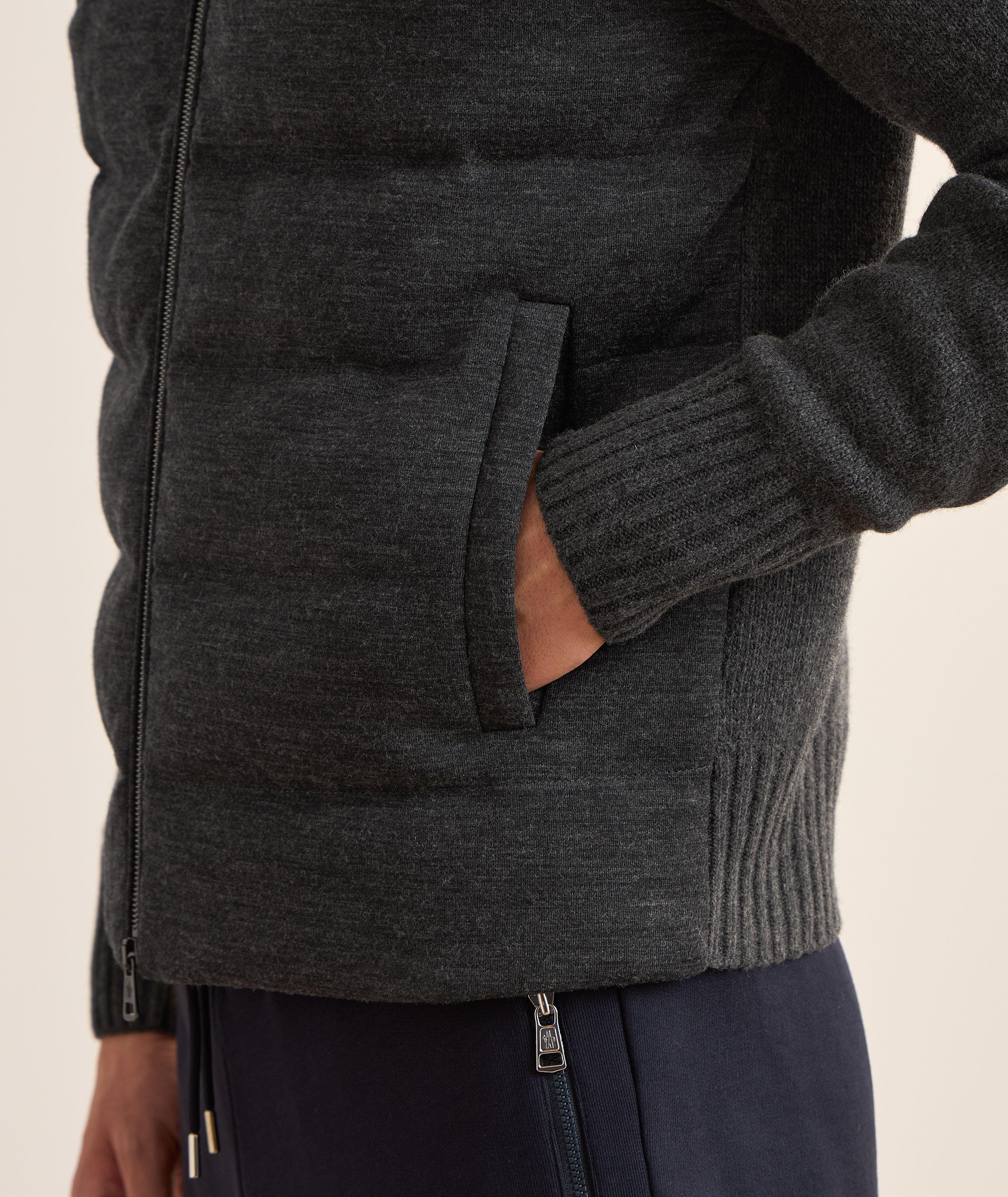Blouson-pull en lainage et en duvet image 4