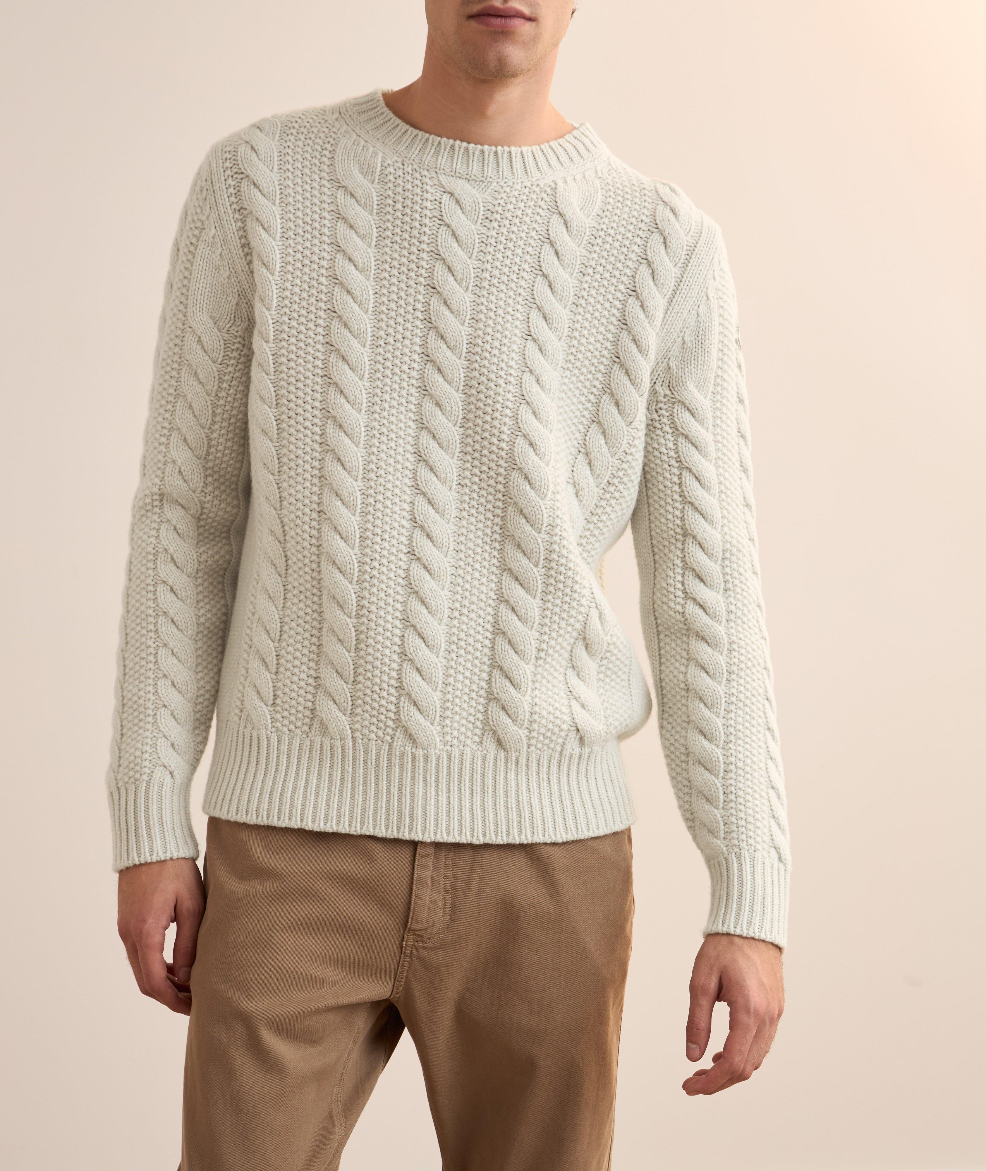 Cable Knit Virgin Wool & Cashmere Sweater  image 1