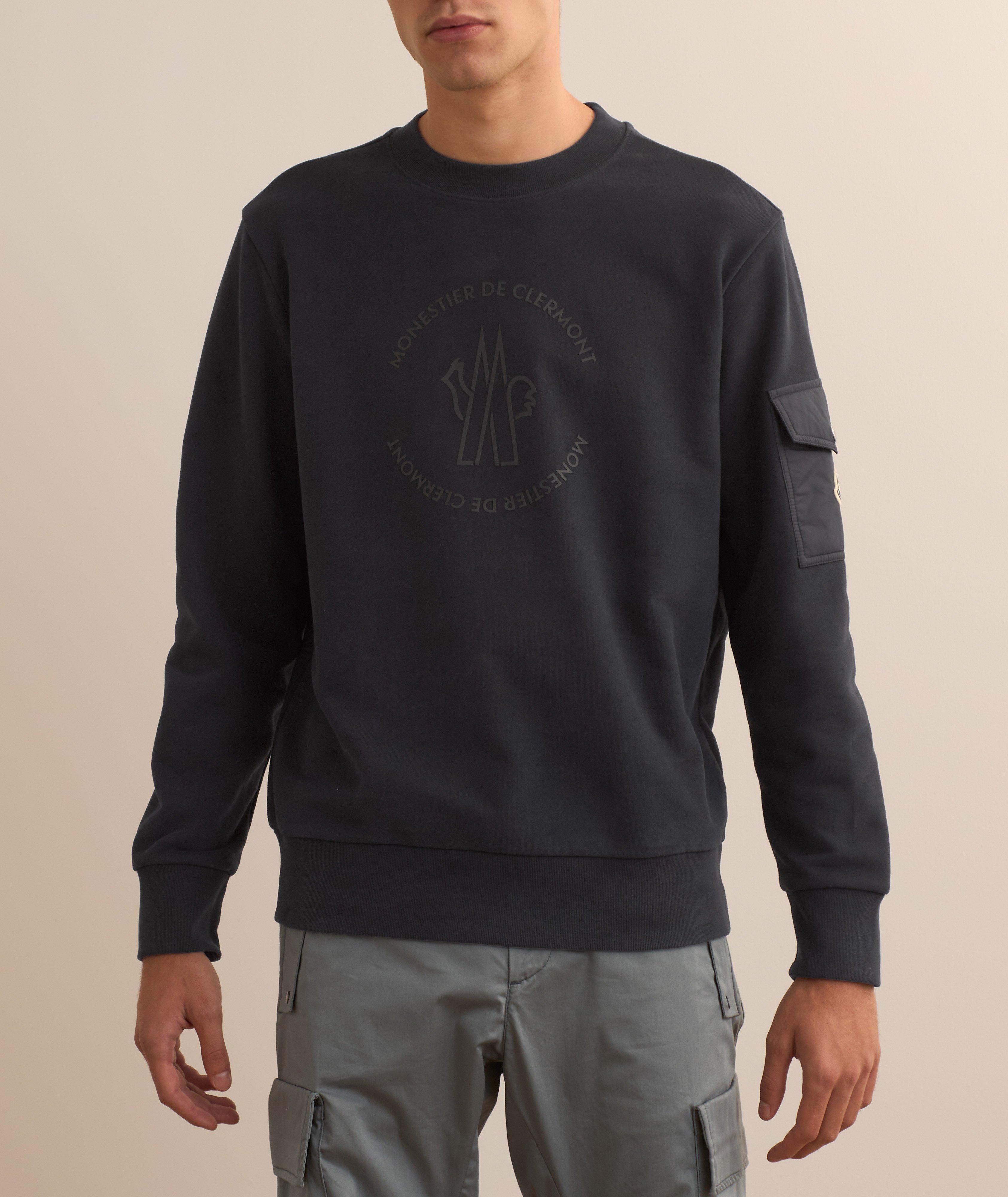 Cotton Crewneck Pocket Sweater image 1