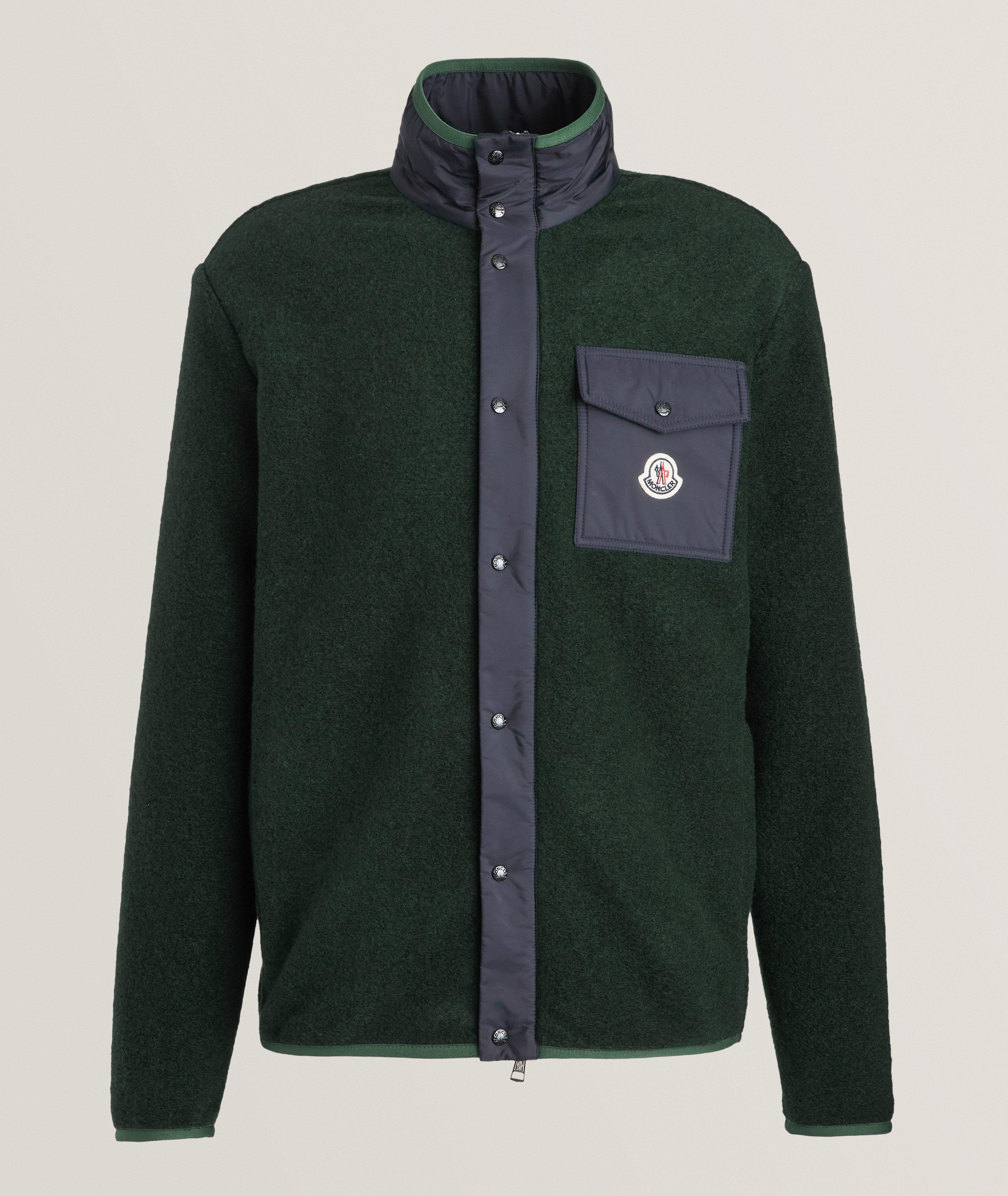 Virgin Wool Blend Mock Neck Sweater