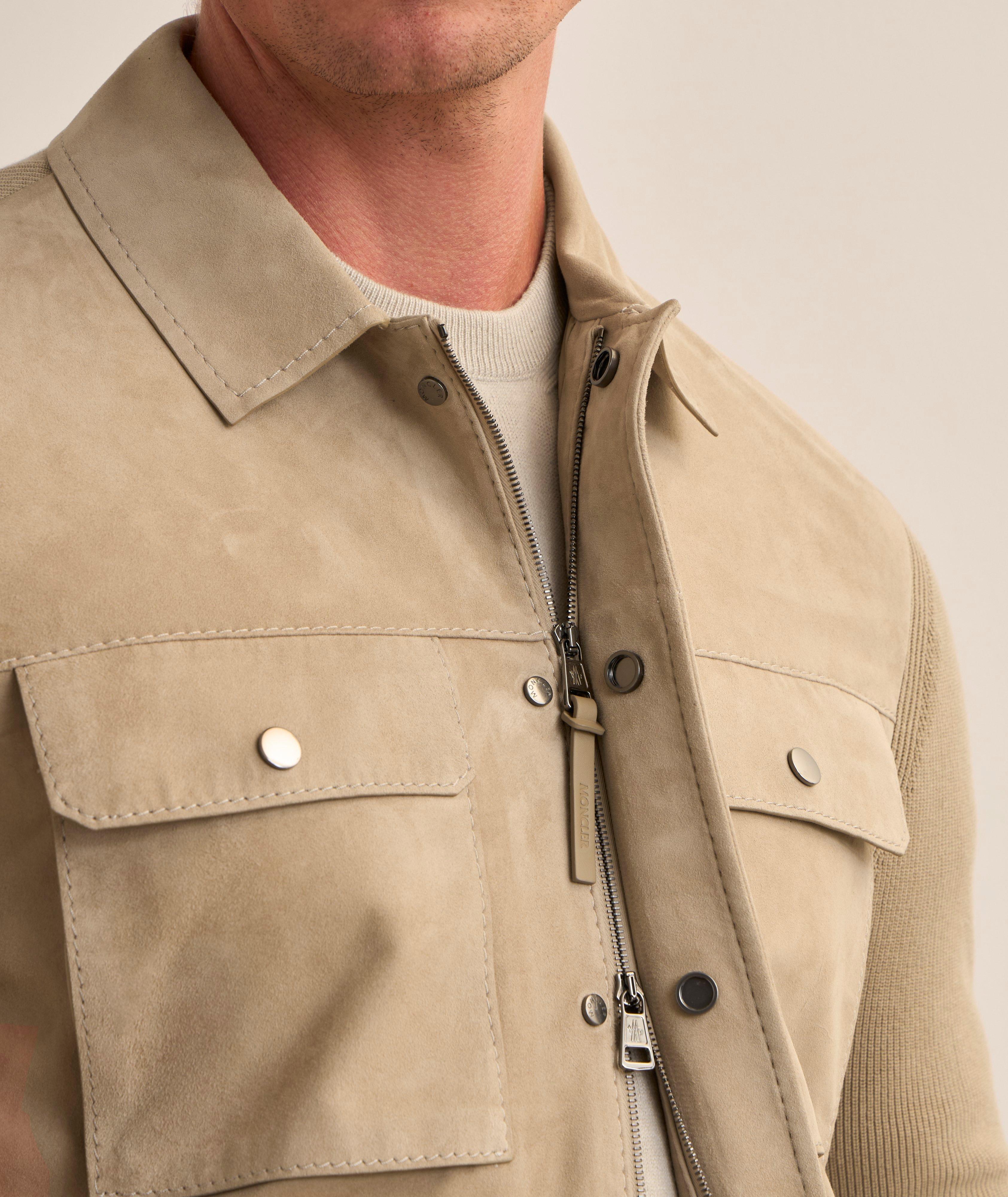 Leather-Cotton Overshirt image 3