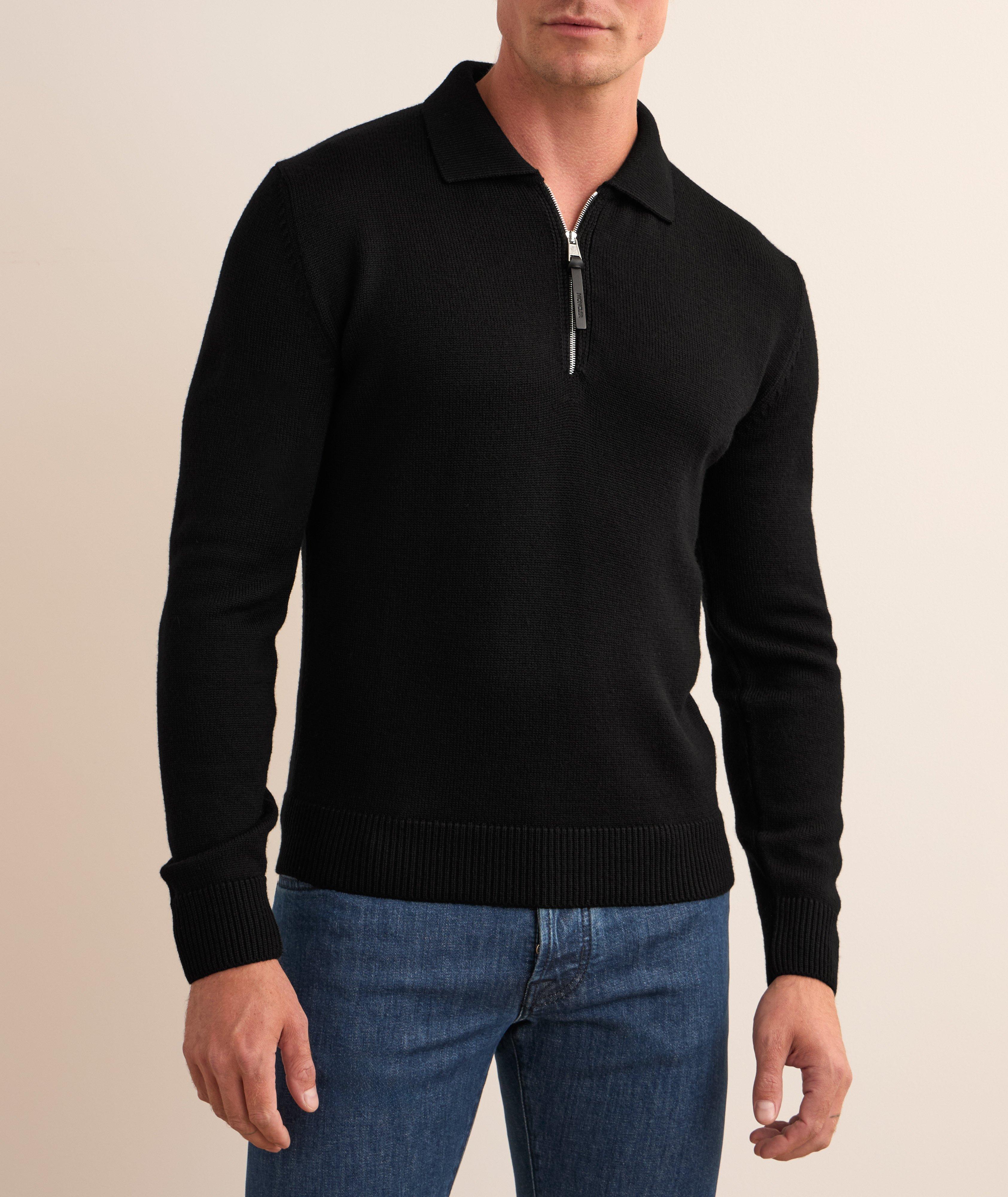 Virgin Wool Quarter-Zip Sweater  image 1