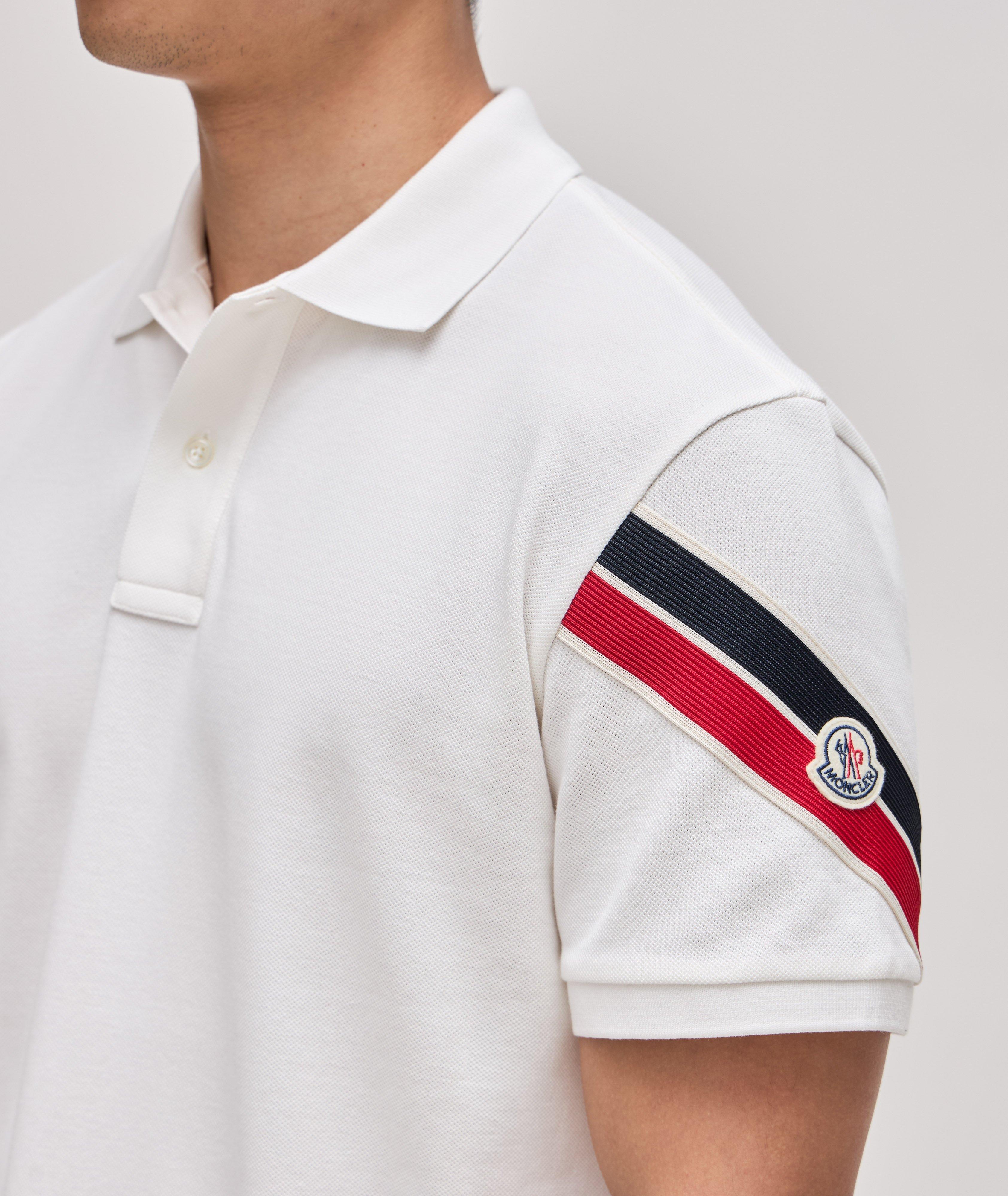 Striped Accent Sleeve Polo image 3