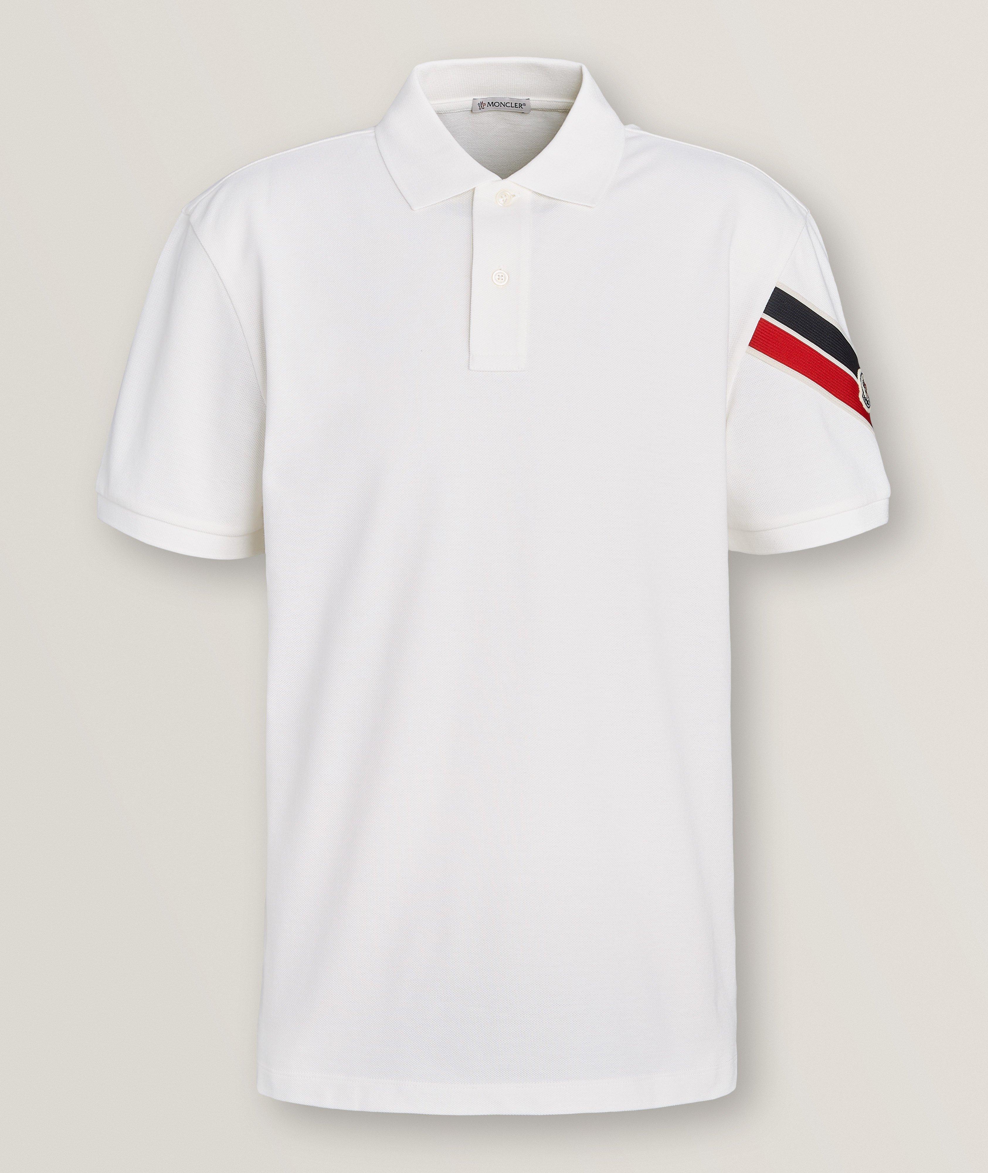 Striped Accent Sleeve Polo image 0