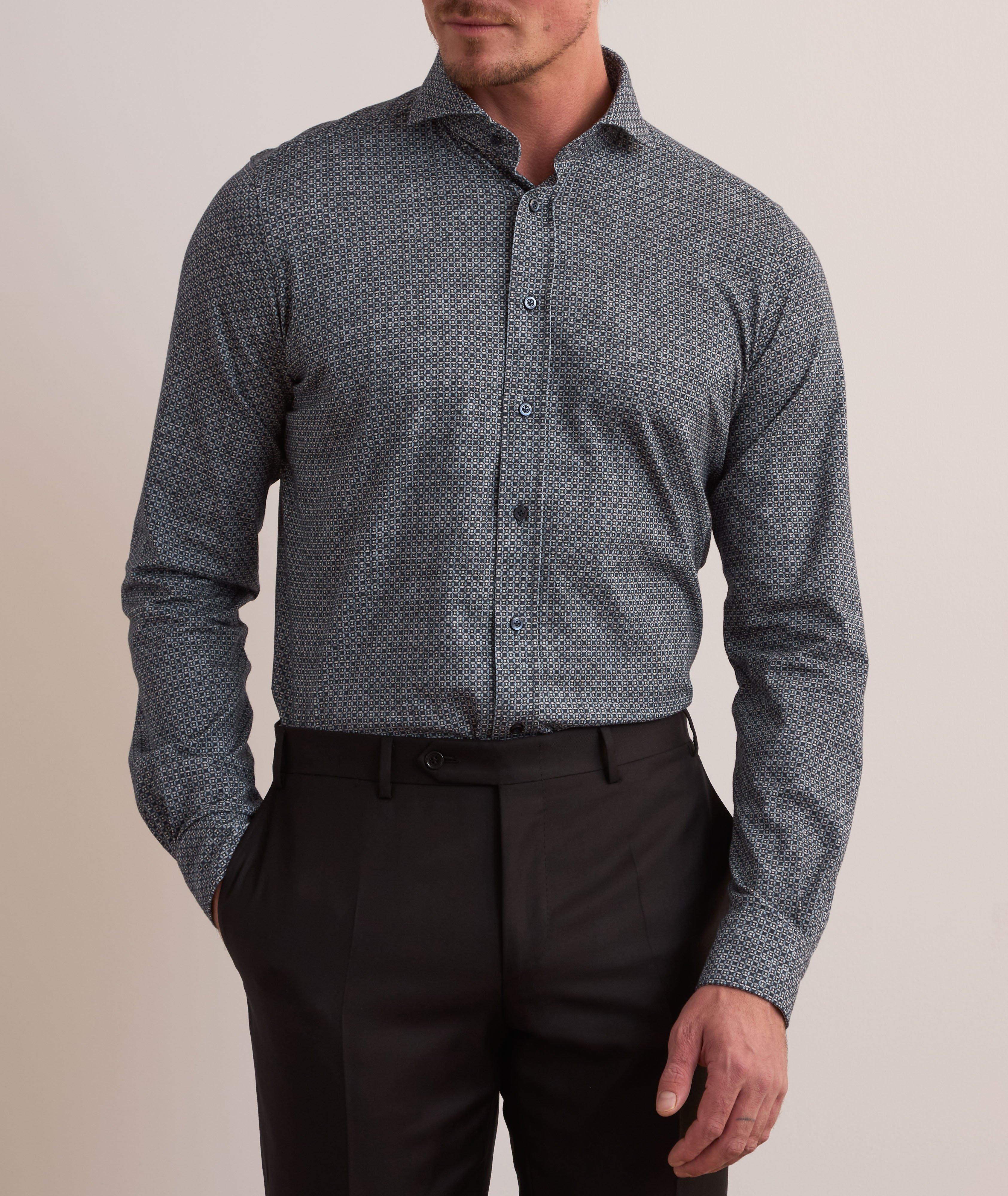 Marseille Geometric Jersey Dress Shirt image 1