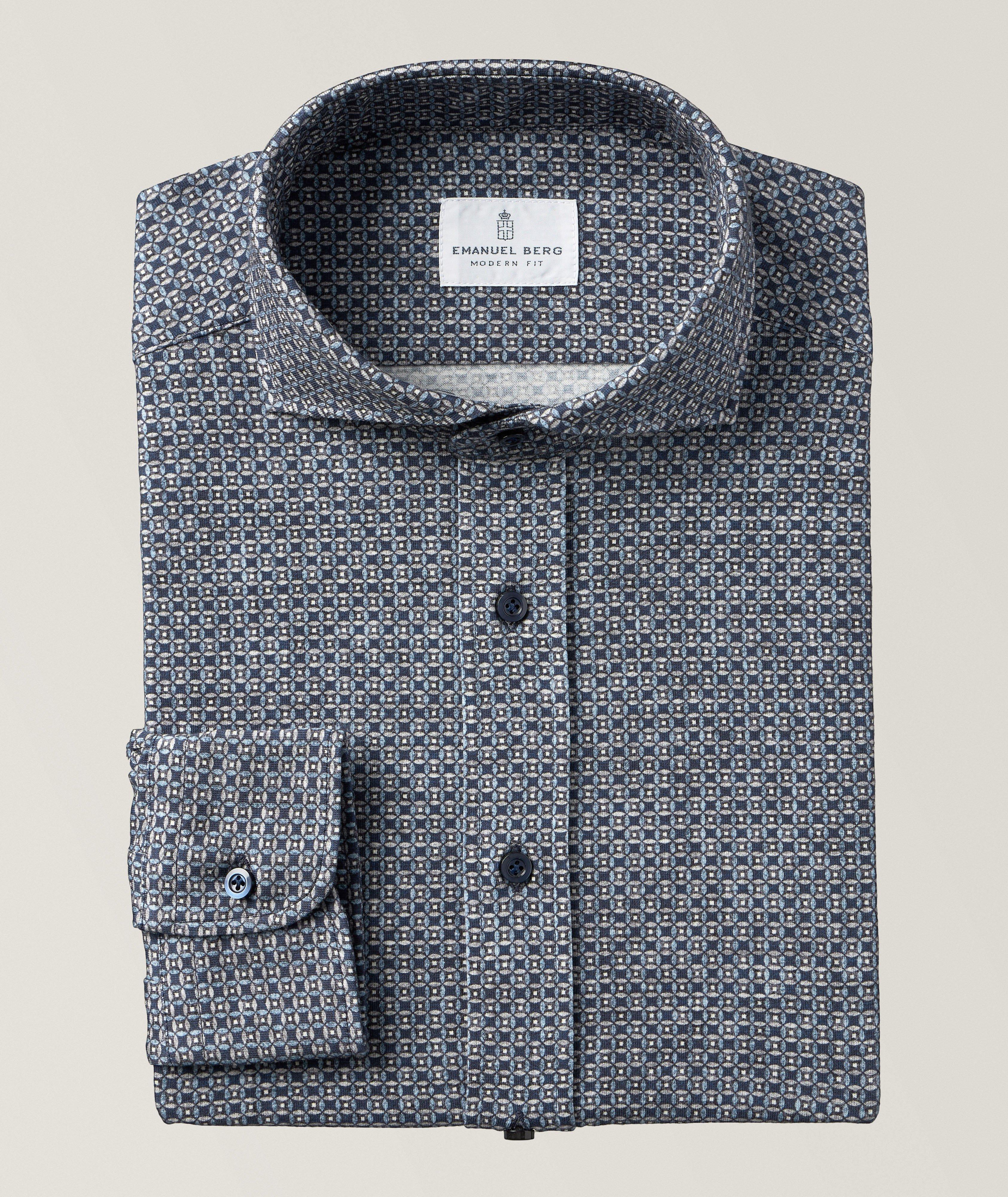 Marseille Geometric Jersey Dress Shirt image 0