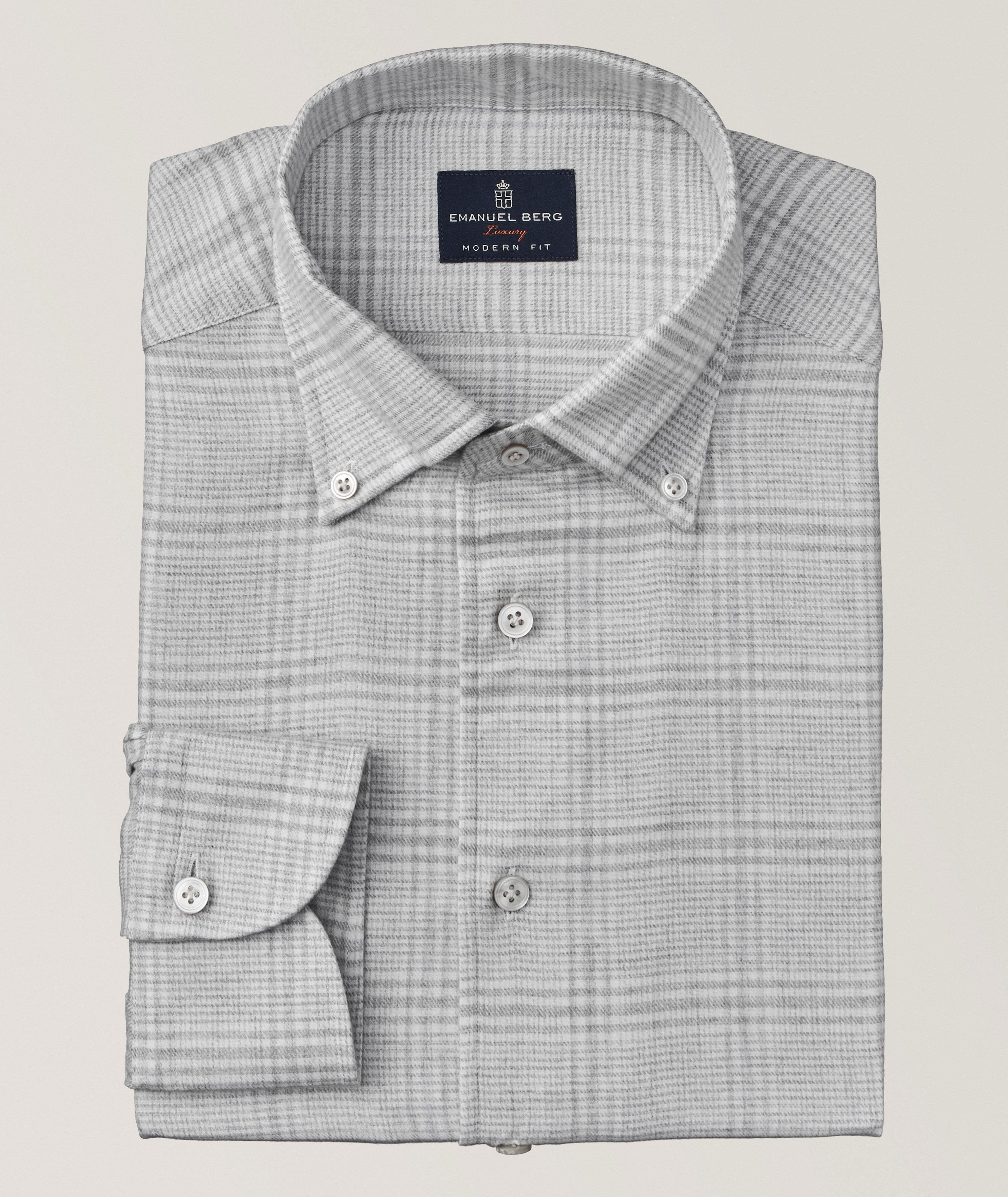 Bellagio Check Flannel Twill Dress Shirt  image 0