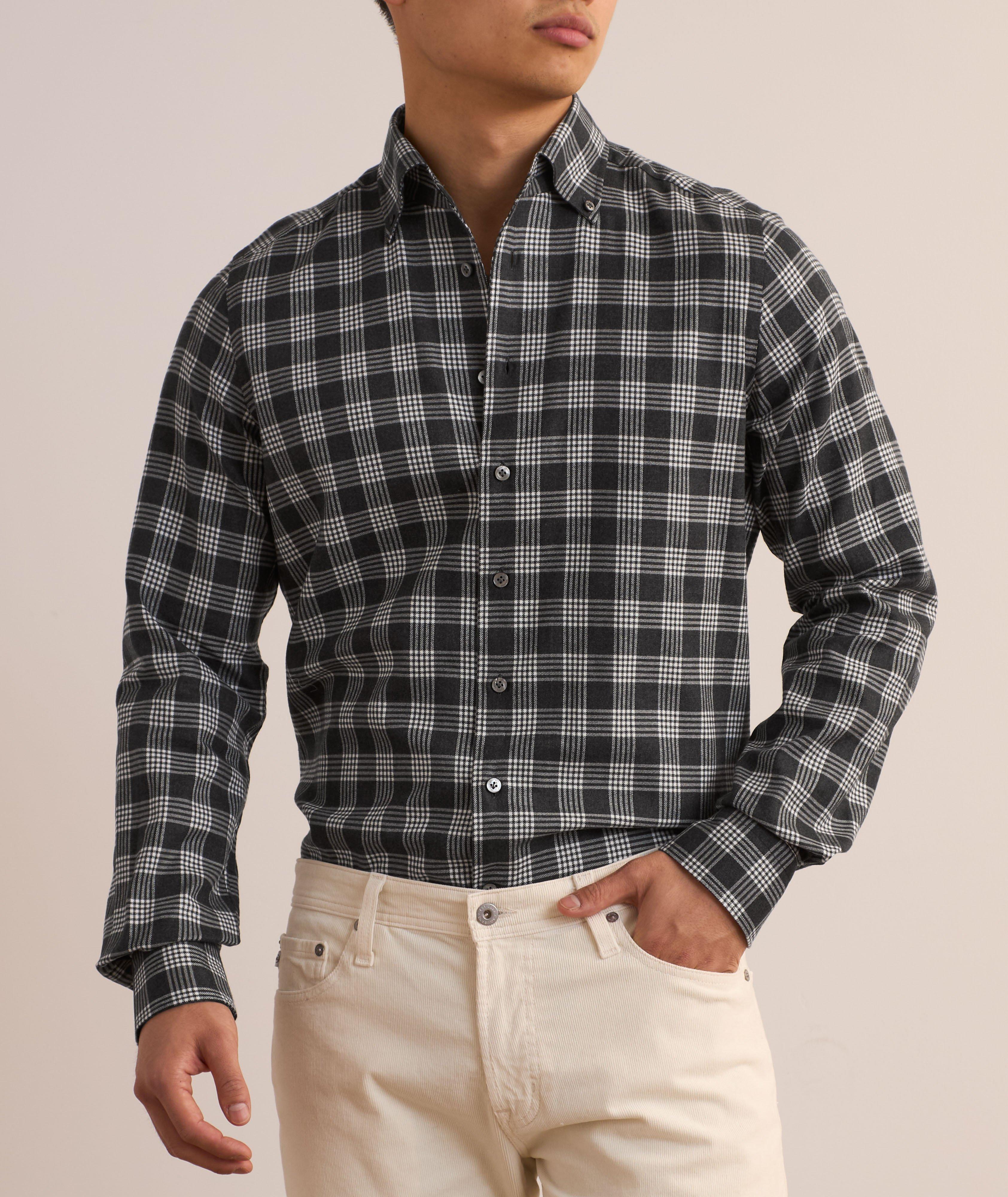 Bellagio Modern Fit Flannel Dress Shirt image 1
