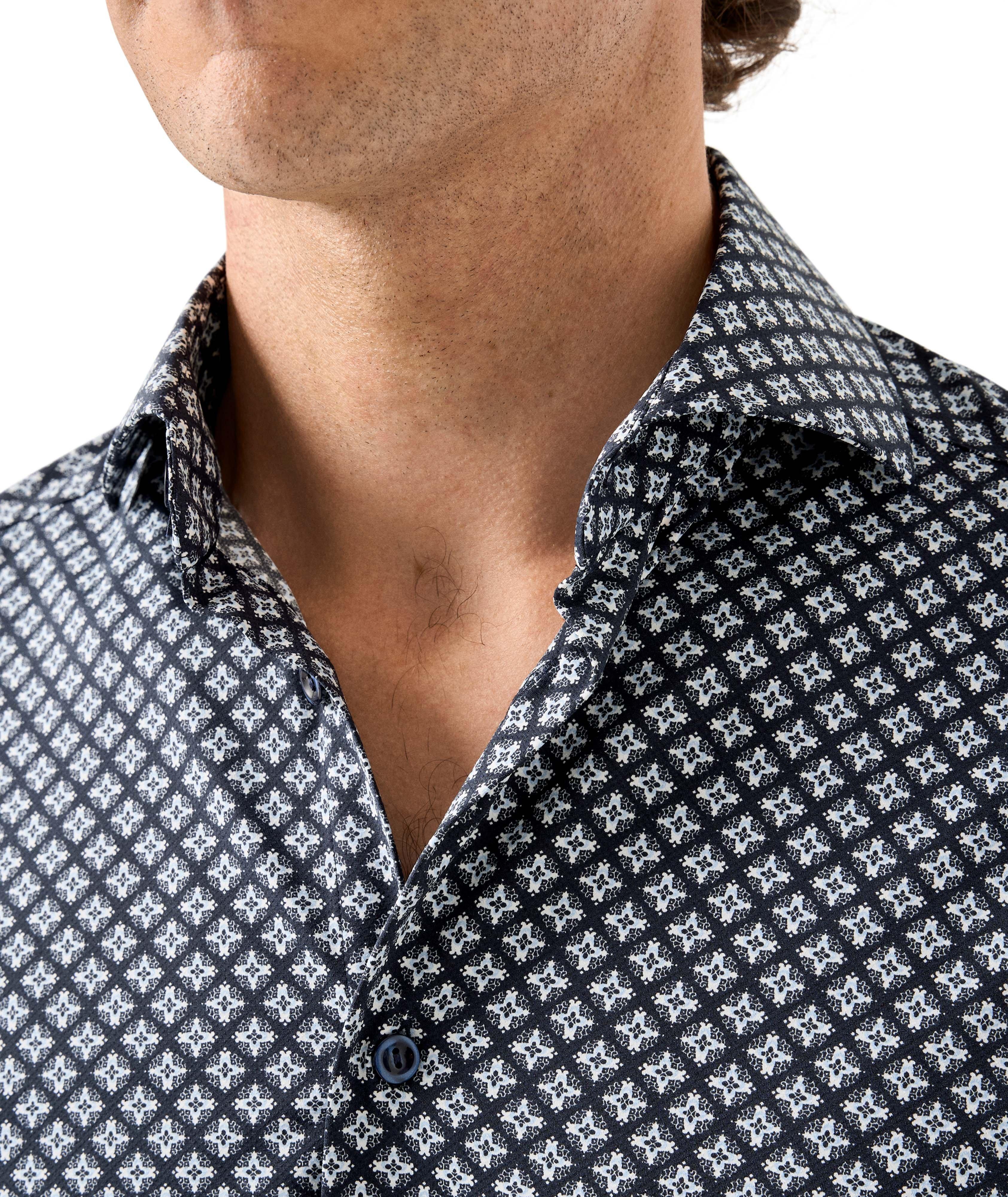 Chemise habillée extensible à motif géométrique image 3