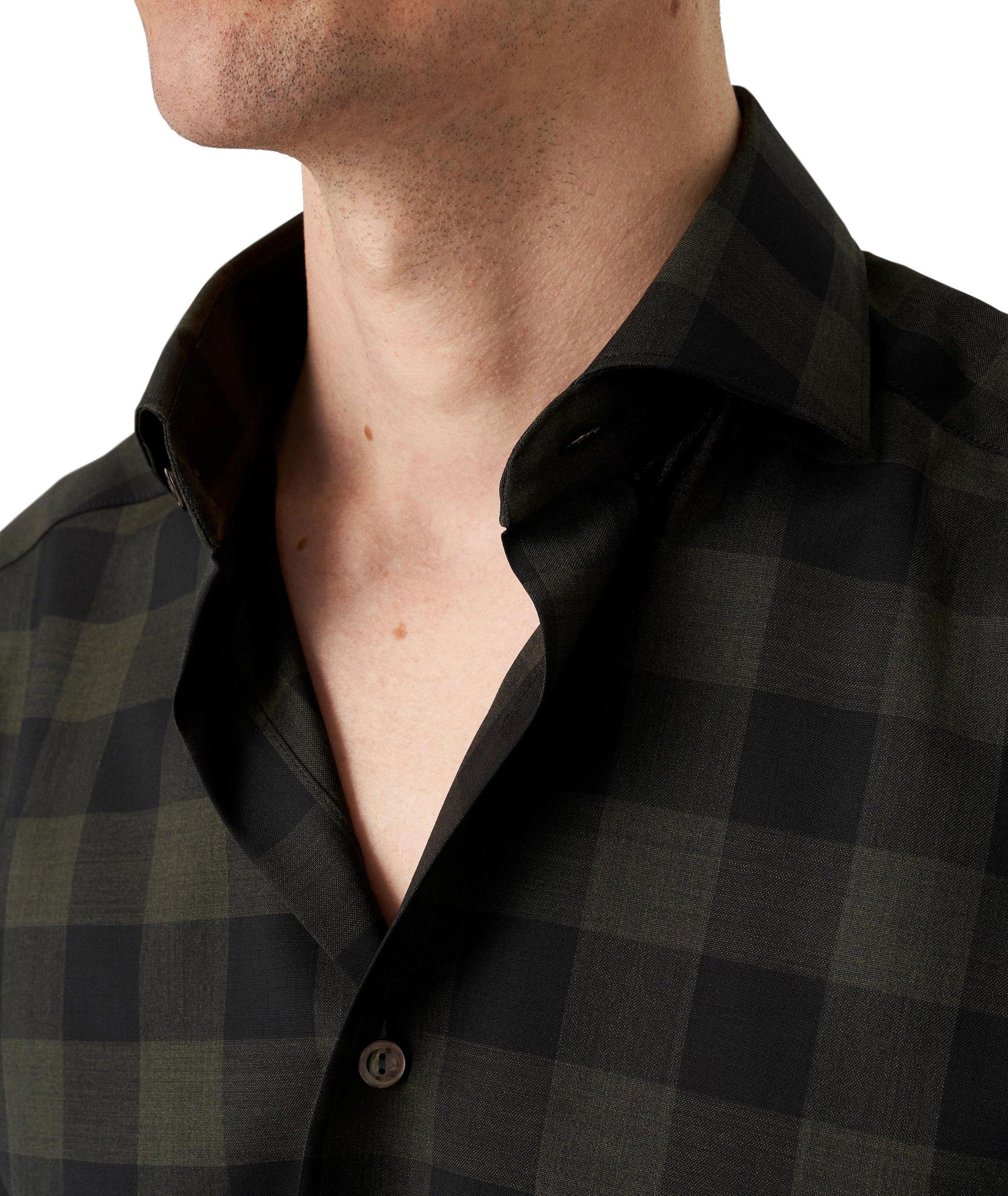 Contemporary-Fit Check Merino Wool Shirt image 3