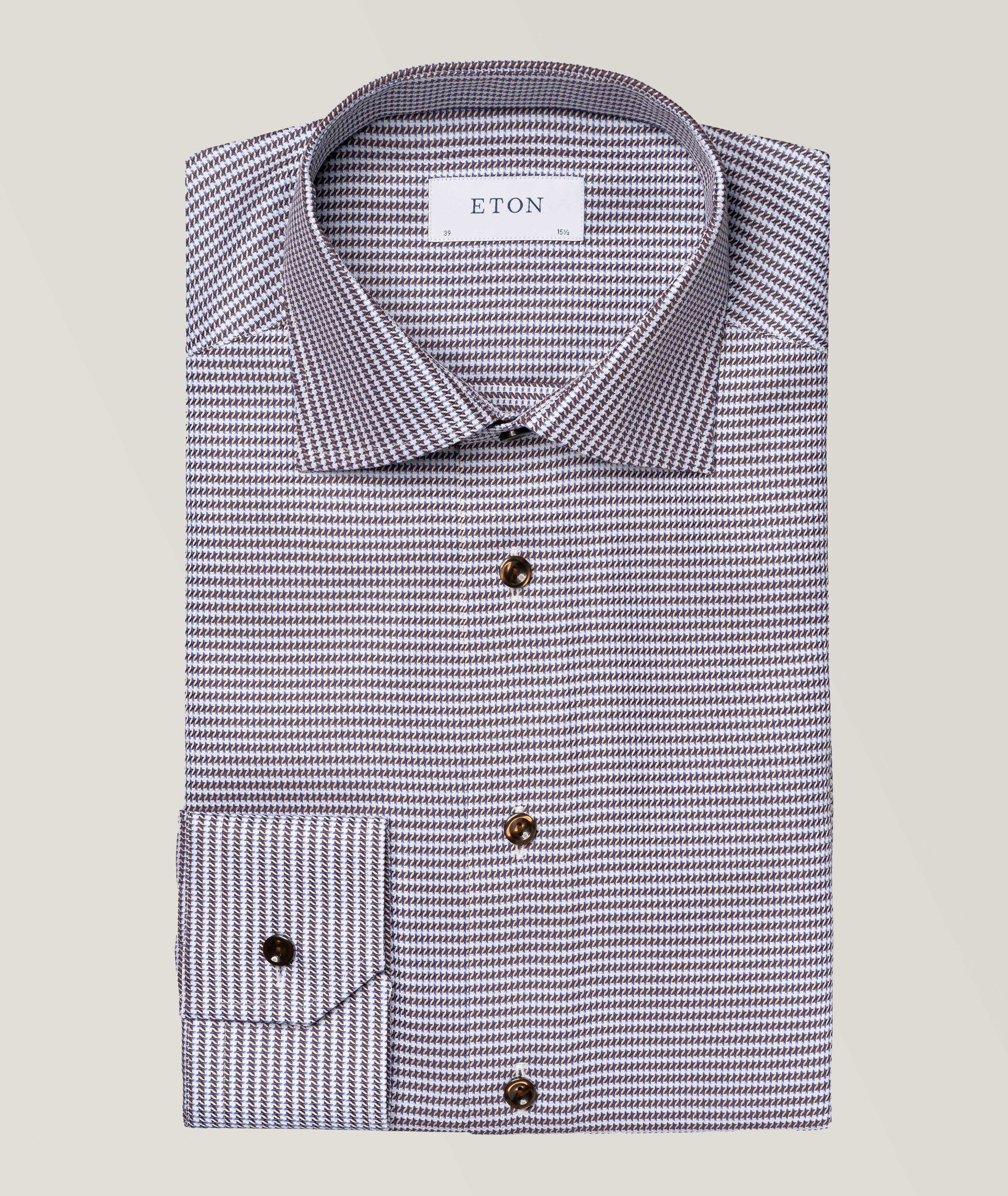 Contemporary-Fit Houndstooth Dress Shirt image 0