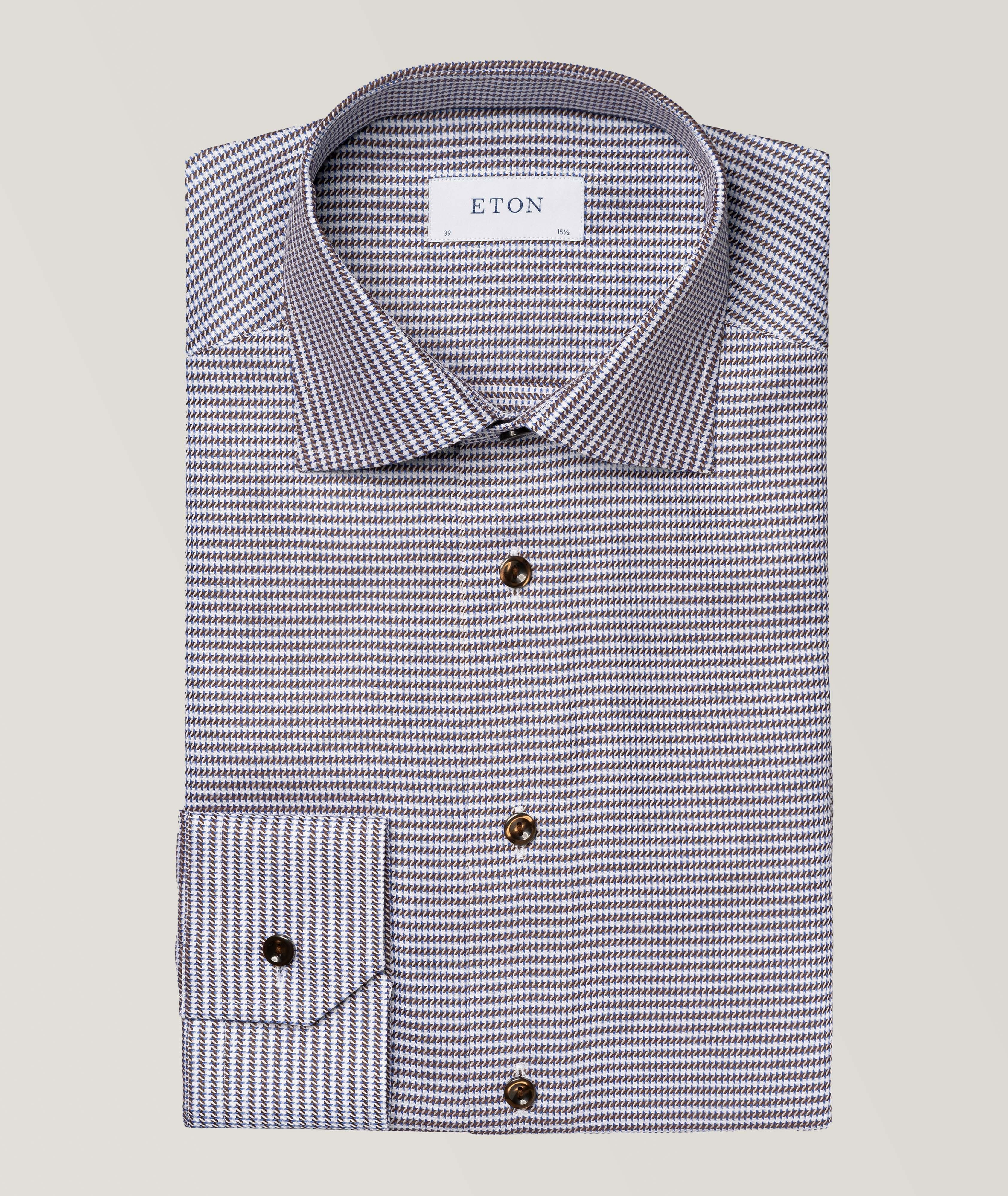 Contemporary-Fit Houndstooth Twill Shirt image 0