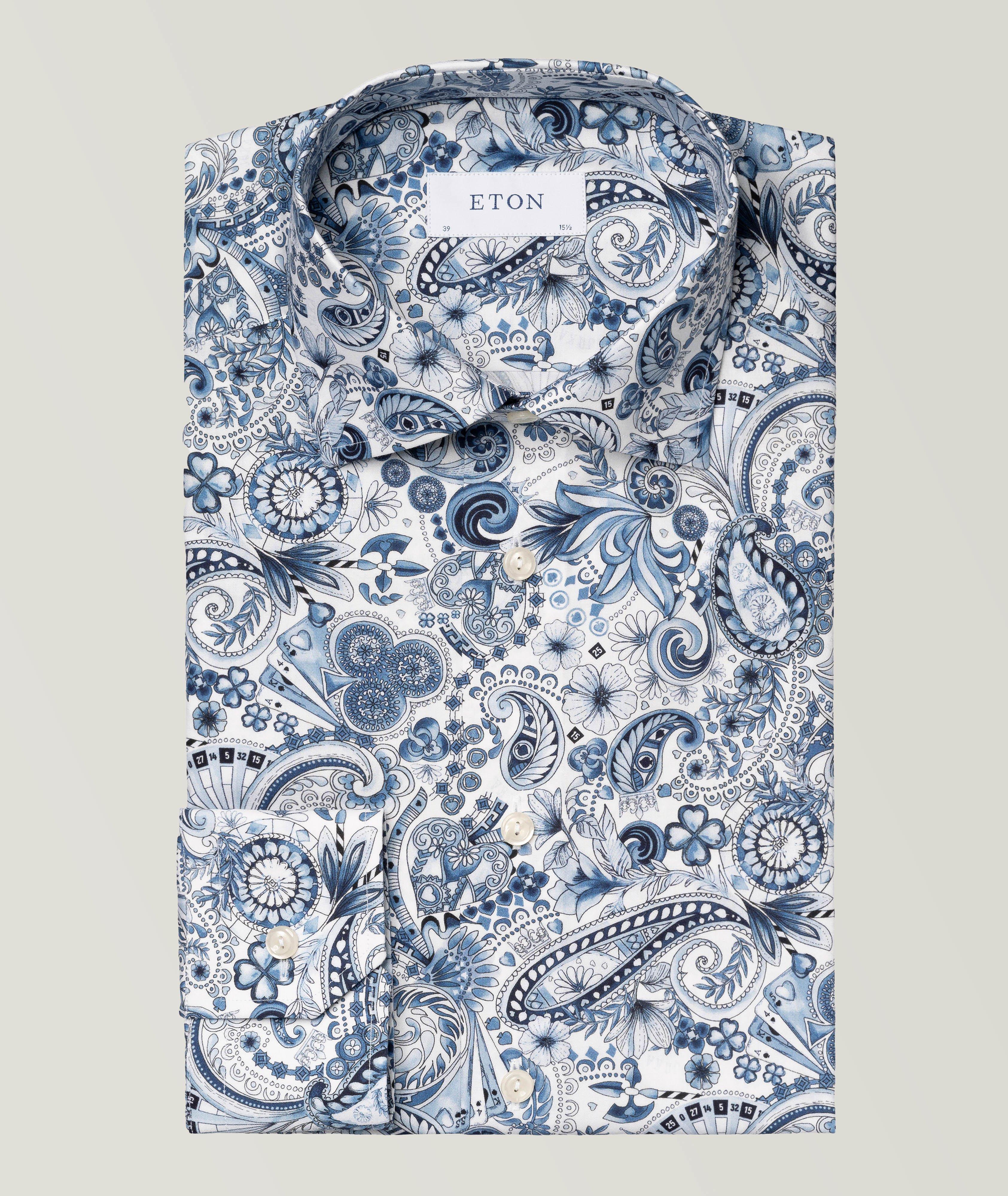 Contemporary-Fit Paisley Dress Shirt image 0