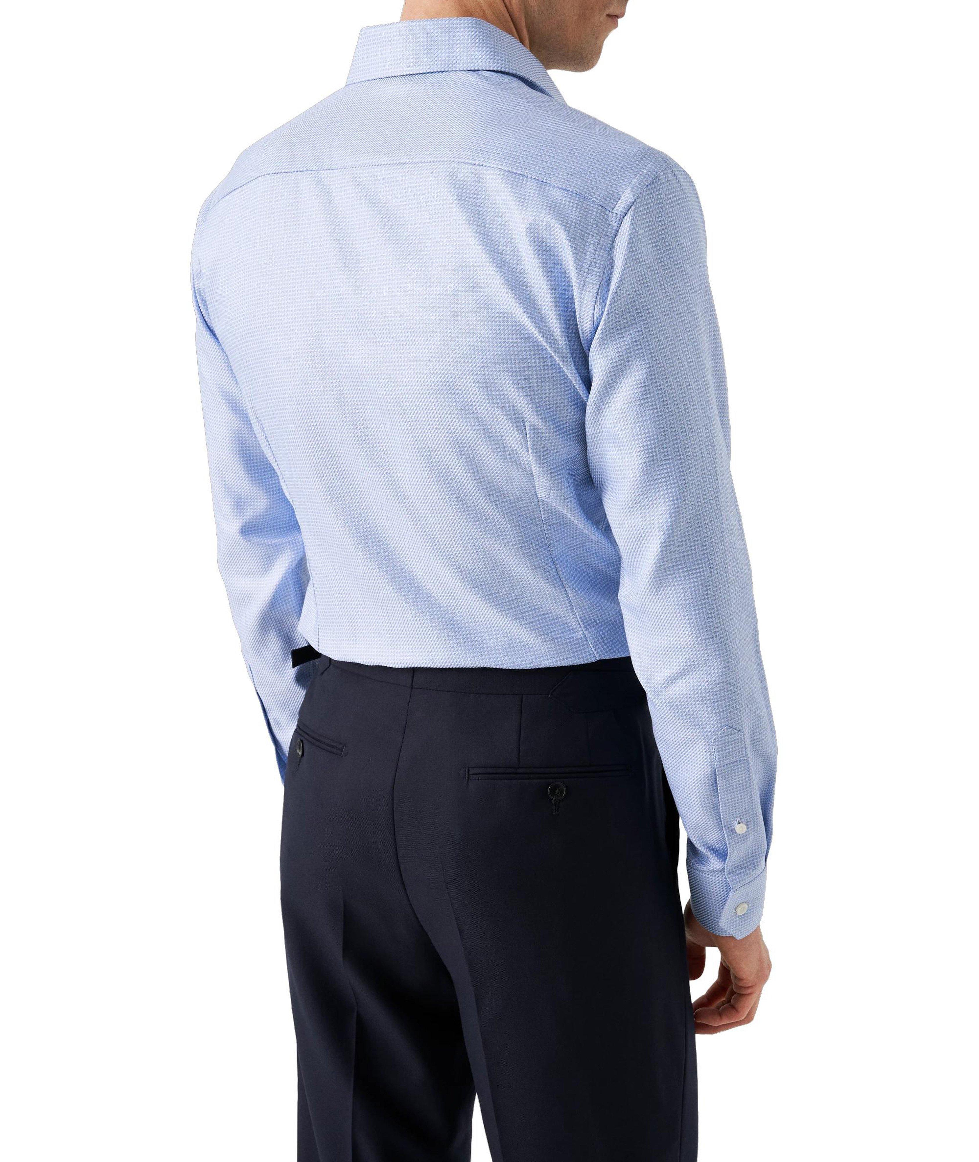 Slim-Fit Micro-Check Twill Dress Shirt image 2