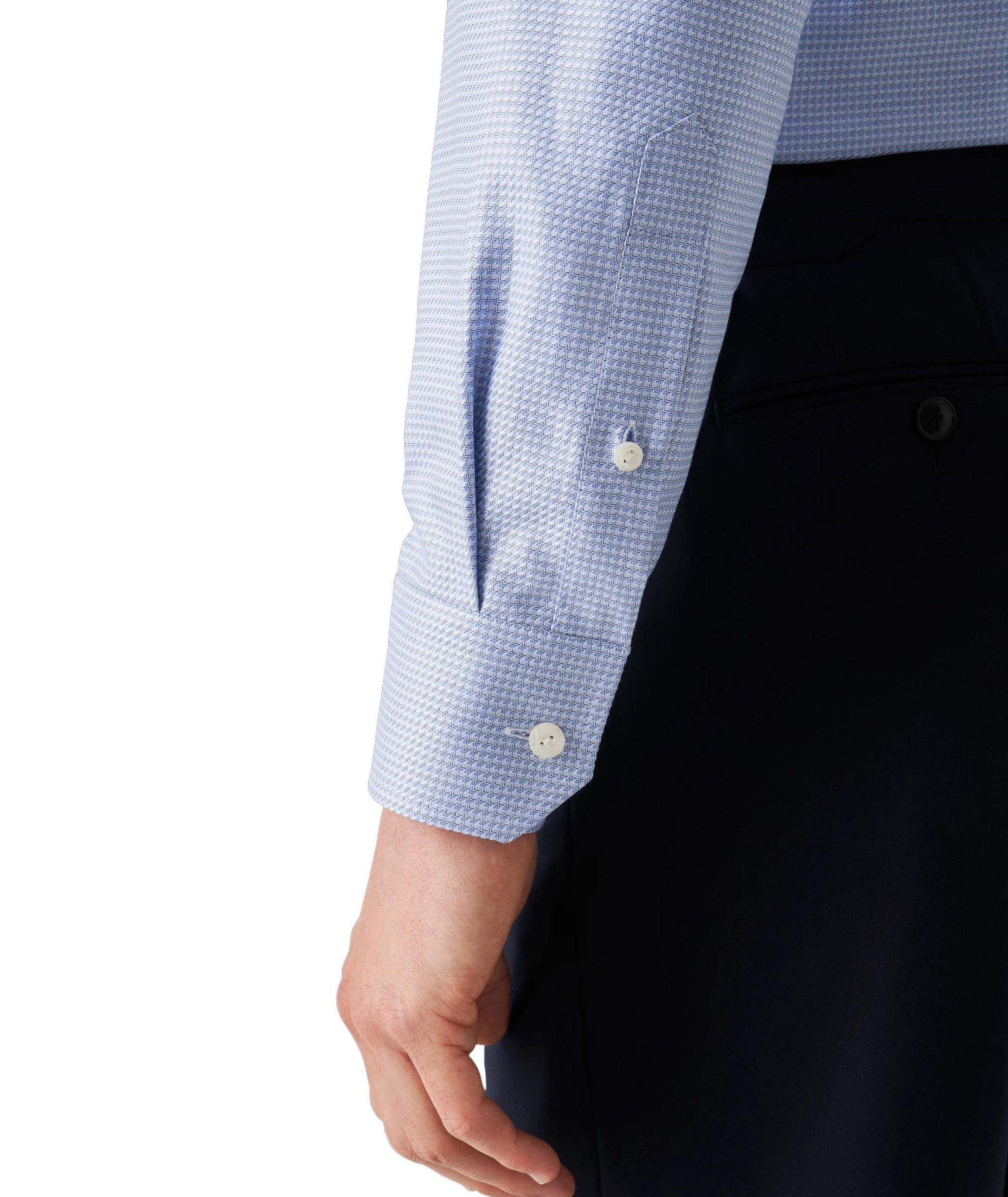 Slim-Fit Micro-Check Twill Dress Shirt image 4