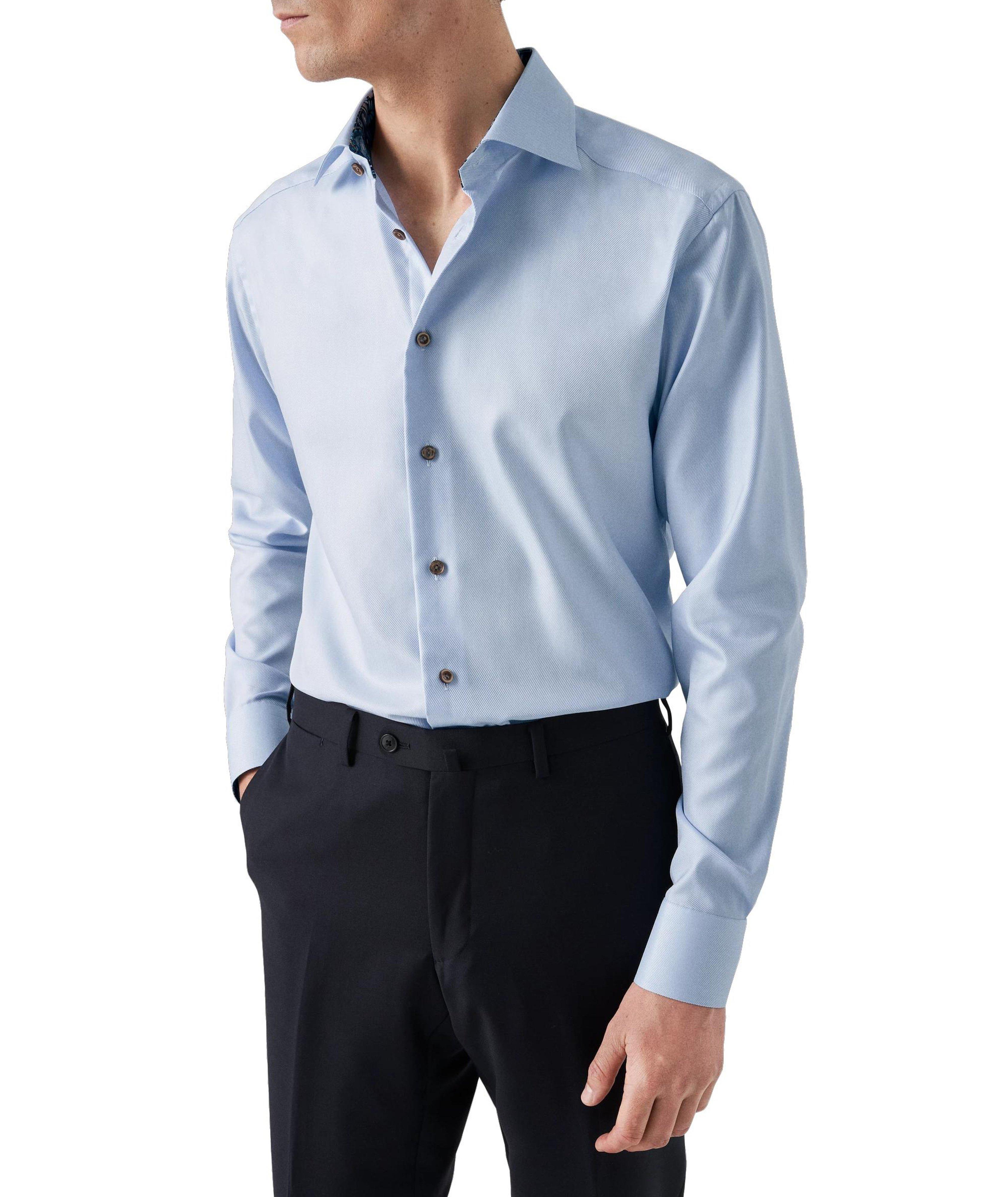 Contemporary-Fit Paisley Trim Dress Shirt  image 1