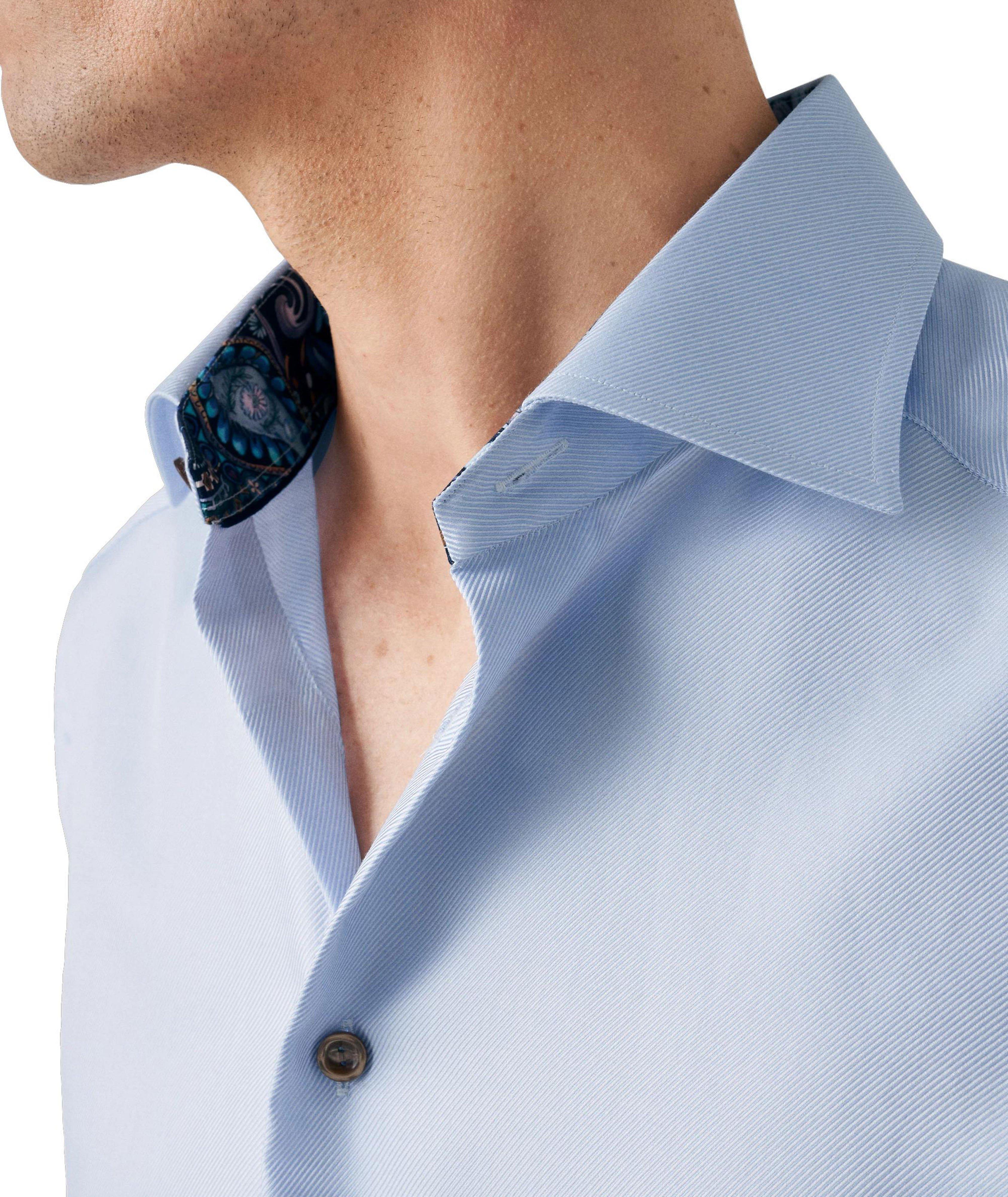 Contemporary-Fit Paisley Trim Twill Shirt  image 3